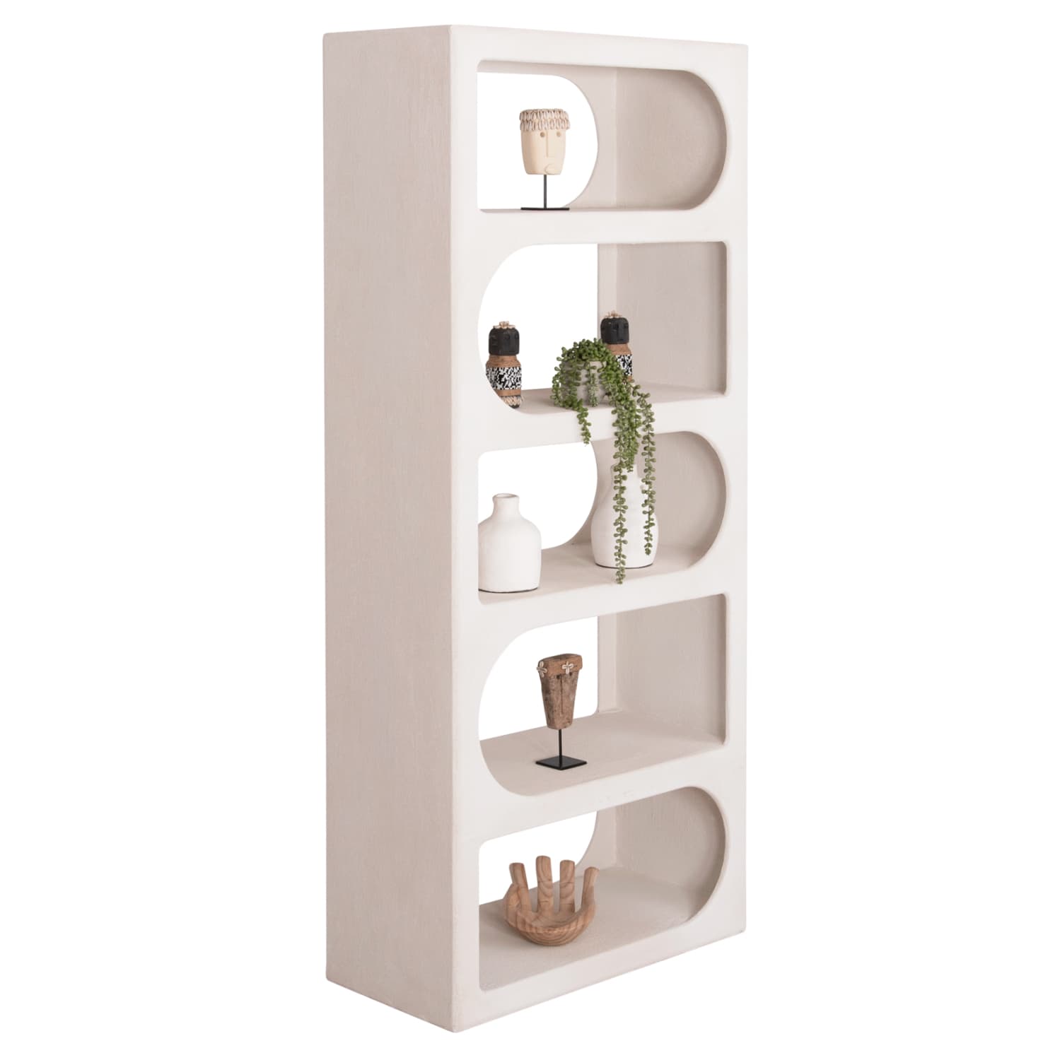 ПОЛИЦА ЗА КНИГИ СЕРИЈА SANTORINI ОД МЕДИЈАПАН ВО БЕЛА БОЈА 80x38x180Hcm.