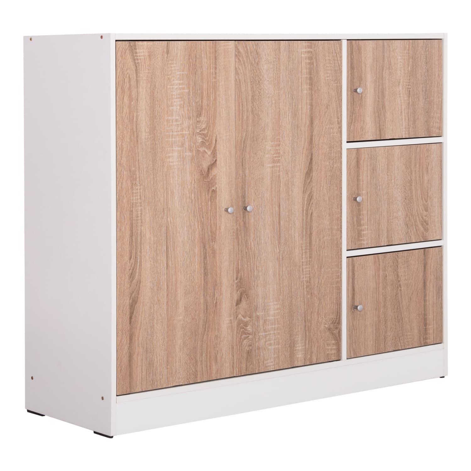 Шкаф со 4 простори за складирање MATIN SONAMA ДАБ-БЕЛ МЕЛАМИН 117x39,5x99,5Hcm.