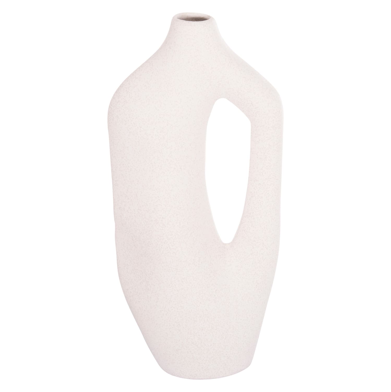 CERAMIC TABLE DECOR SERIES SEBOR OFF WHITE WITH CRYSTALLISATION 20x9x46Hcm.