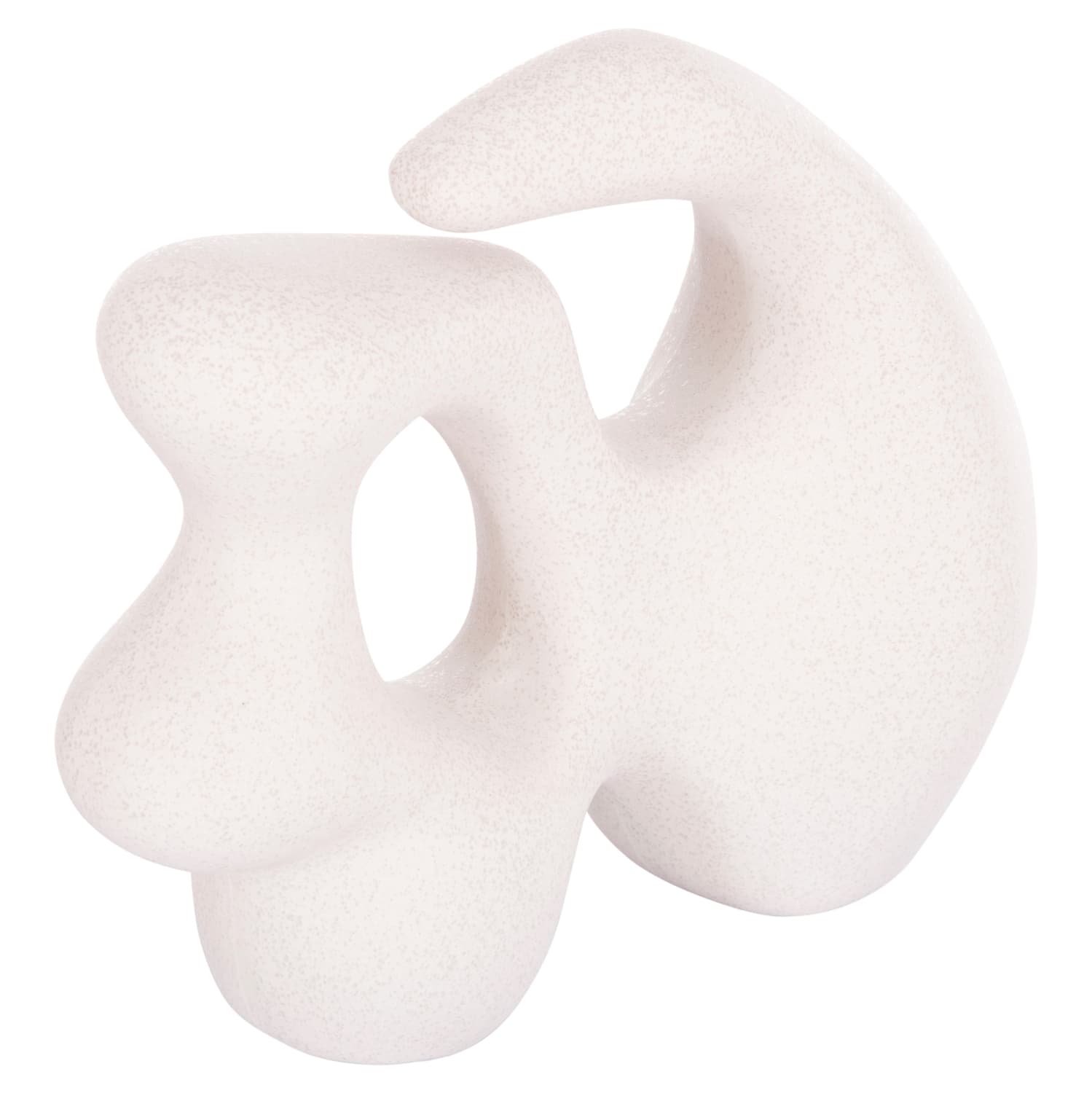 CERAMIC TABLE DECOR SERIES ISIL OFF WHITE WITH CRYSTALLISATION 33.5x15.5x30Hcm.