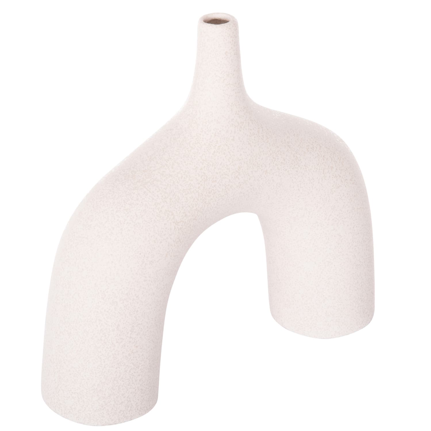CERAMIC TABLE DECOR SERIES ISIL OFF WHITE WITH CRYSTALLISATION 35x10x32.5Hcm.
