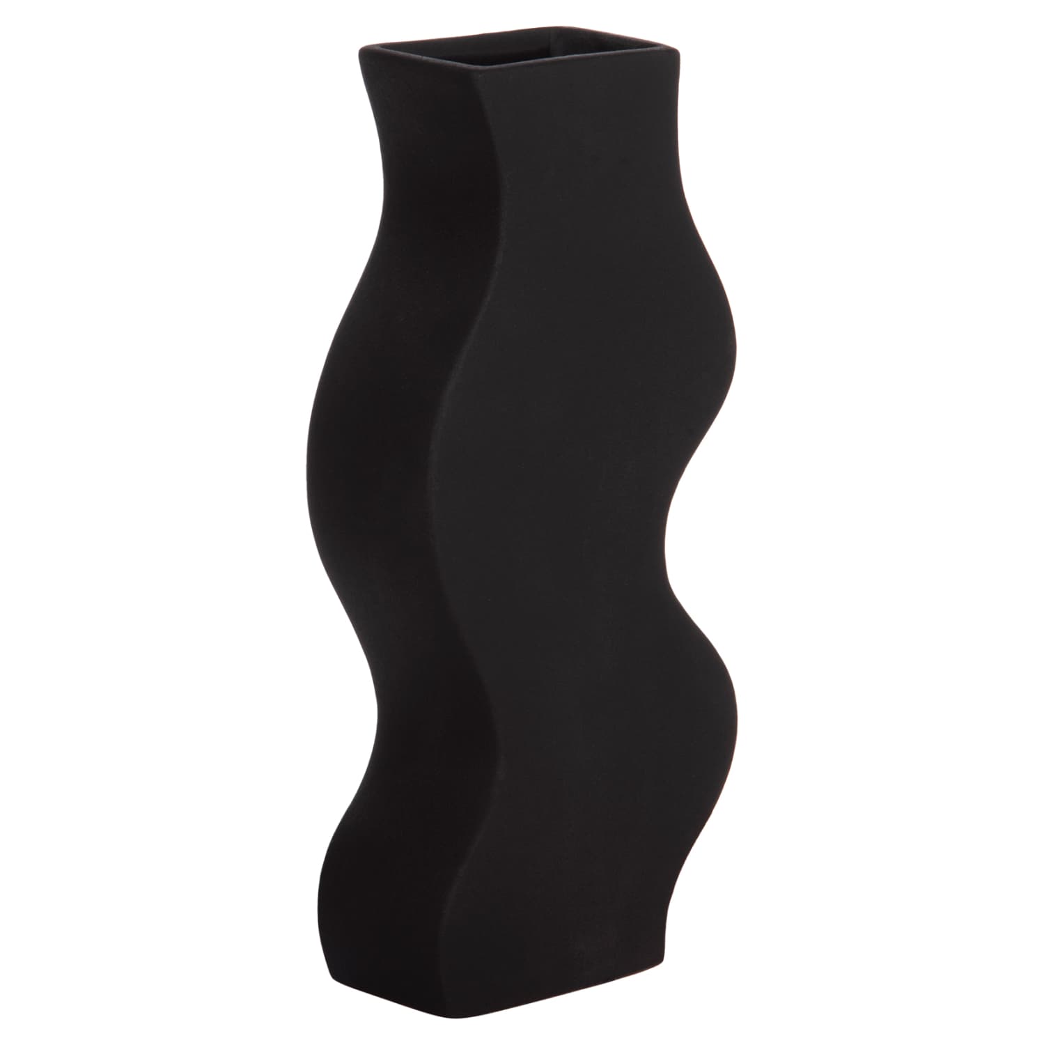 CERAMIC TABLE DECOR SERIES "SEBOR" MATTE BLACK 14x6.5x30Hcm.