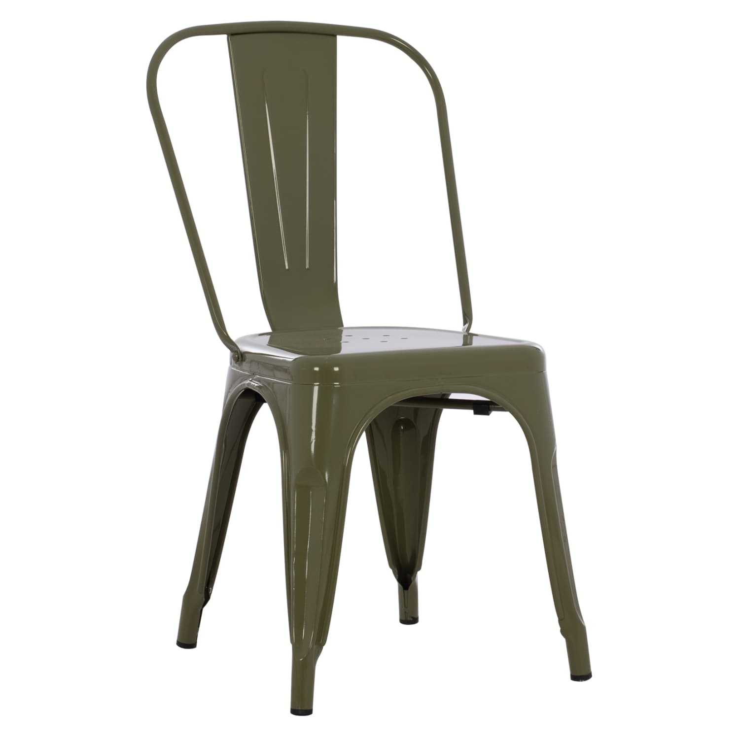 DINING CHAIR MELITA-PRO METAL IN DARK OLIVE GREEN 44x47x84.5Hcm.