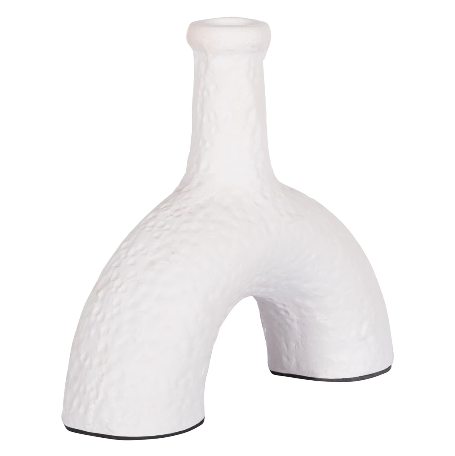 DECORATIVE VASE SERIES CLAYVON TERRACOTTA IN WHITE COLOR 23.5x7.5x21Hcm.