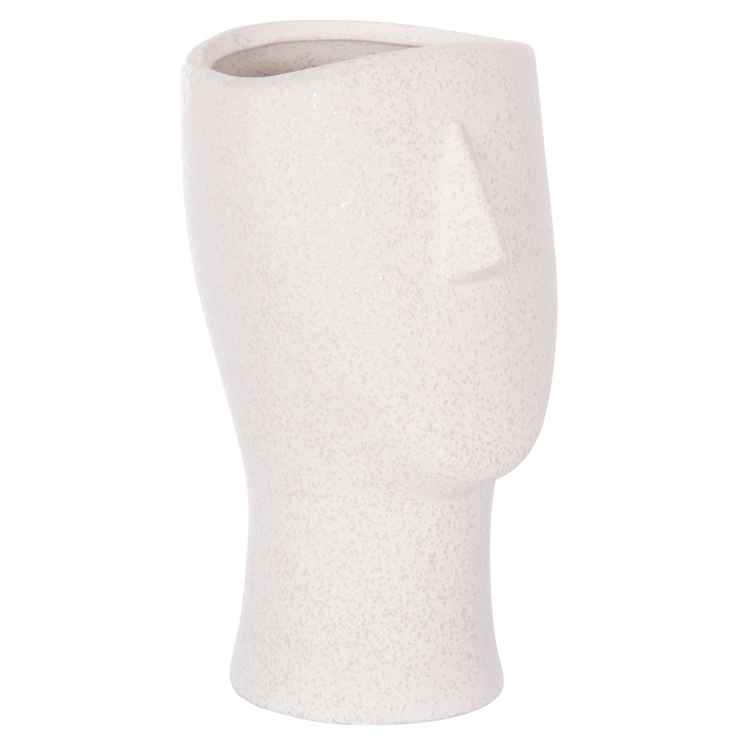 CERAMIC TABLE DECOR HUMANS OFF WHITE WITH CRYSTALLIZATION Φ13x22Hcm.