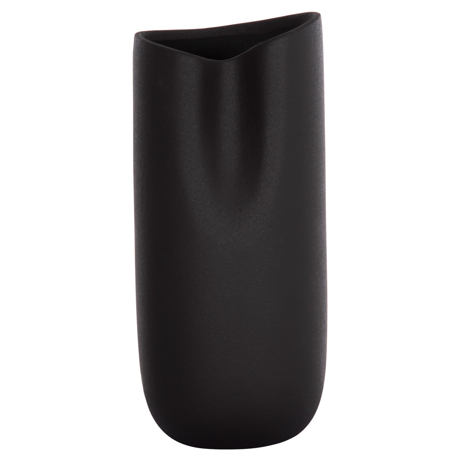 CERAMIC TABLE DECOR GLAZE MATTE BLACK 17x16.5x38Hcm.