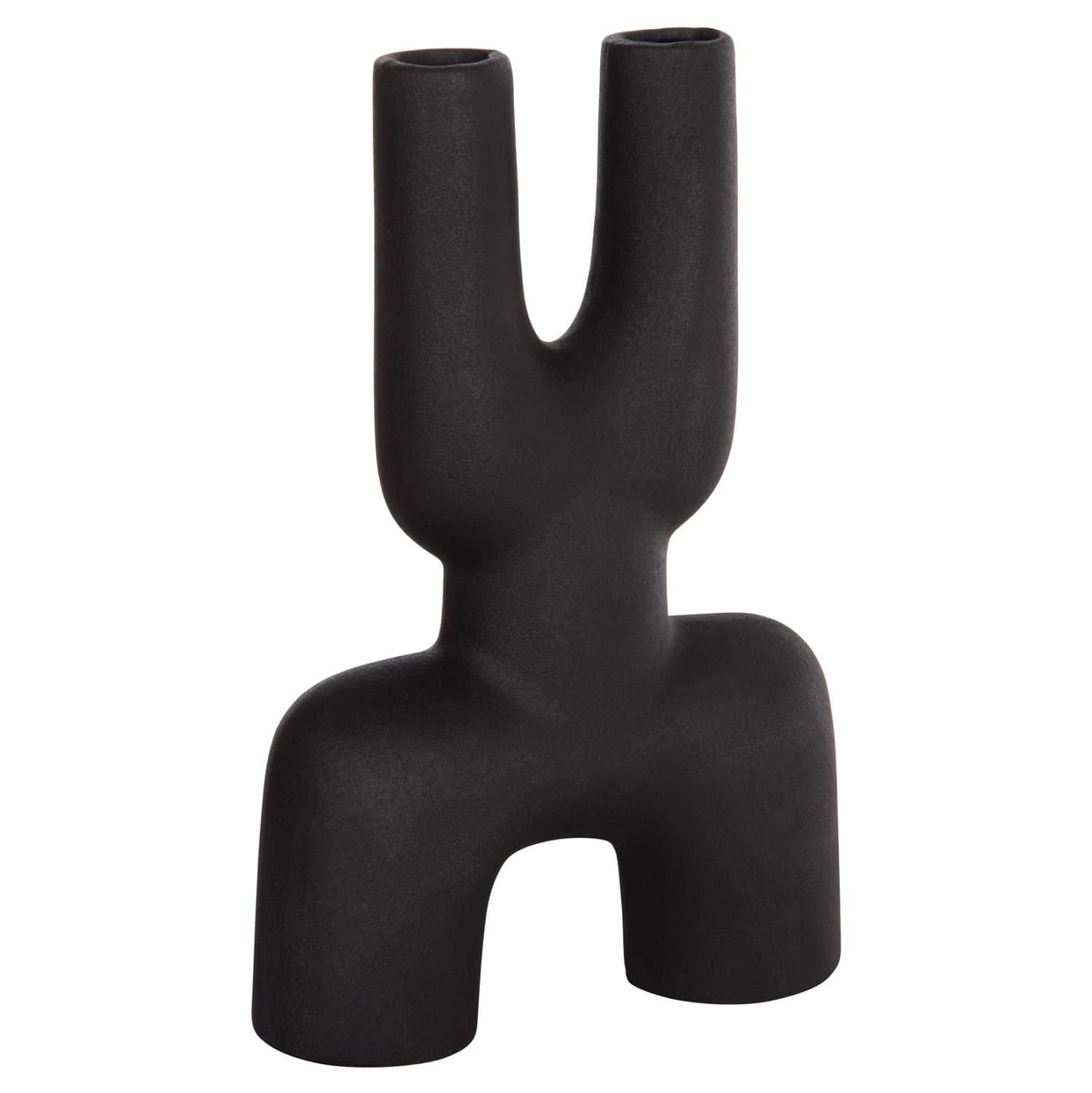 CERAMIC TABLE DECOR MANI BLACK MATTE 15.5x6x23.5Hcm.