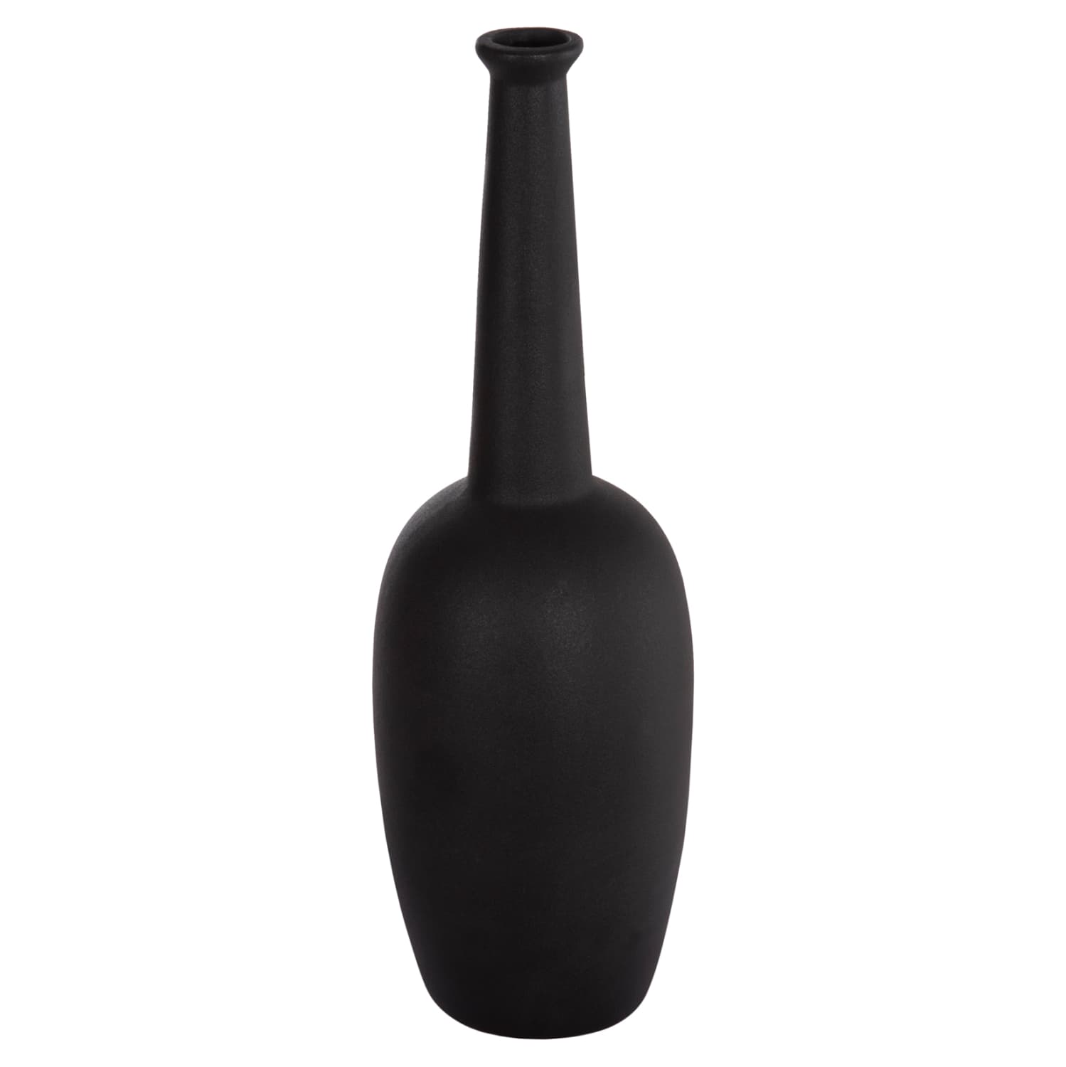 CERAMIC TABLE DECOR ELENDIL MATTE BLACK Φ12x39.5Hcm.