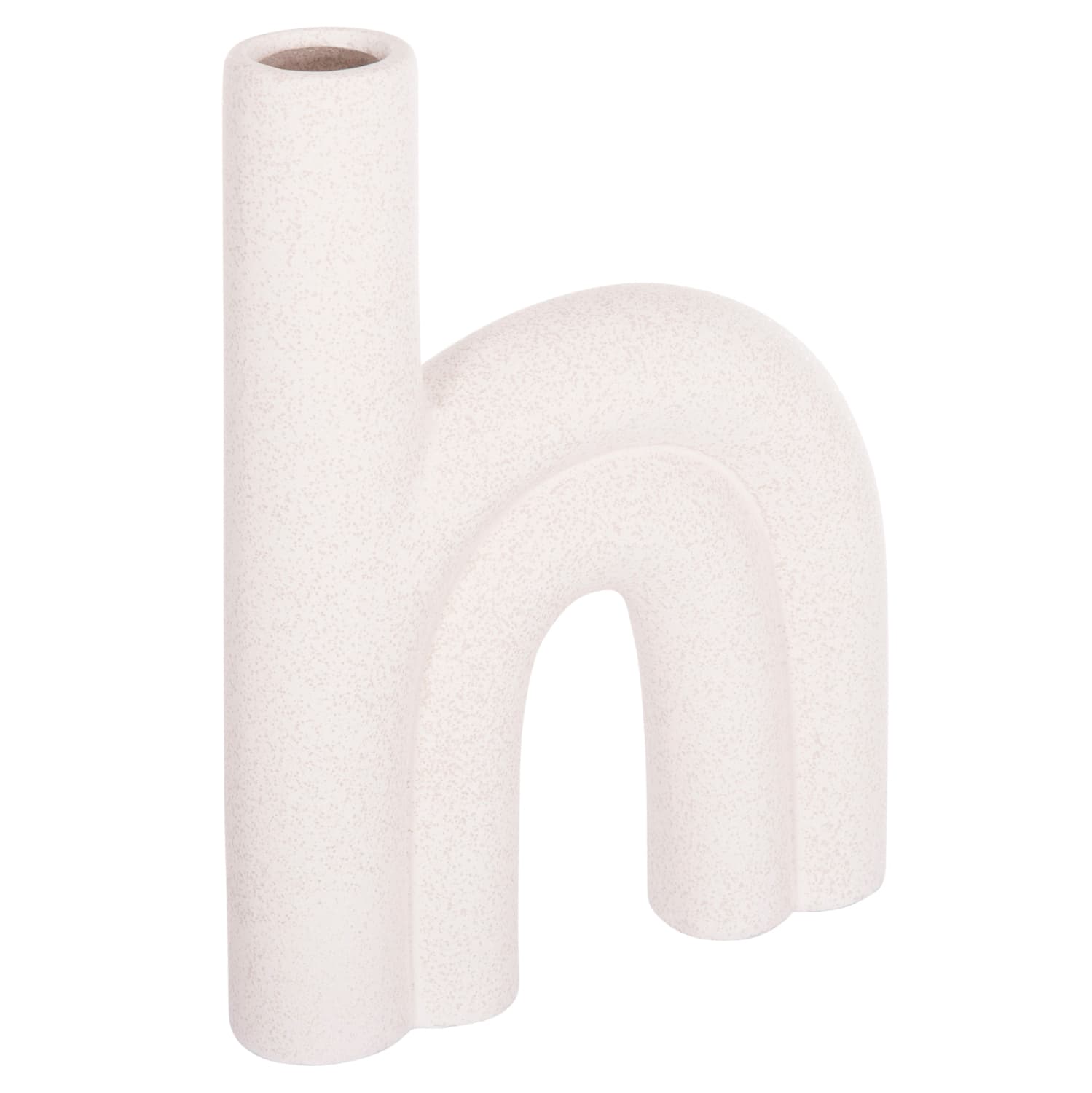 CERAMIC TABLE DECOR ARCON OFF WHITE WITH CRYSTALLIZATION 25,5x6x34Hcm.