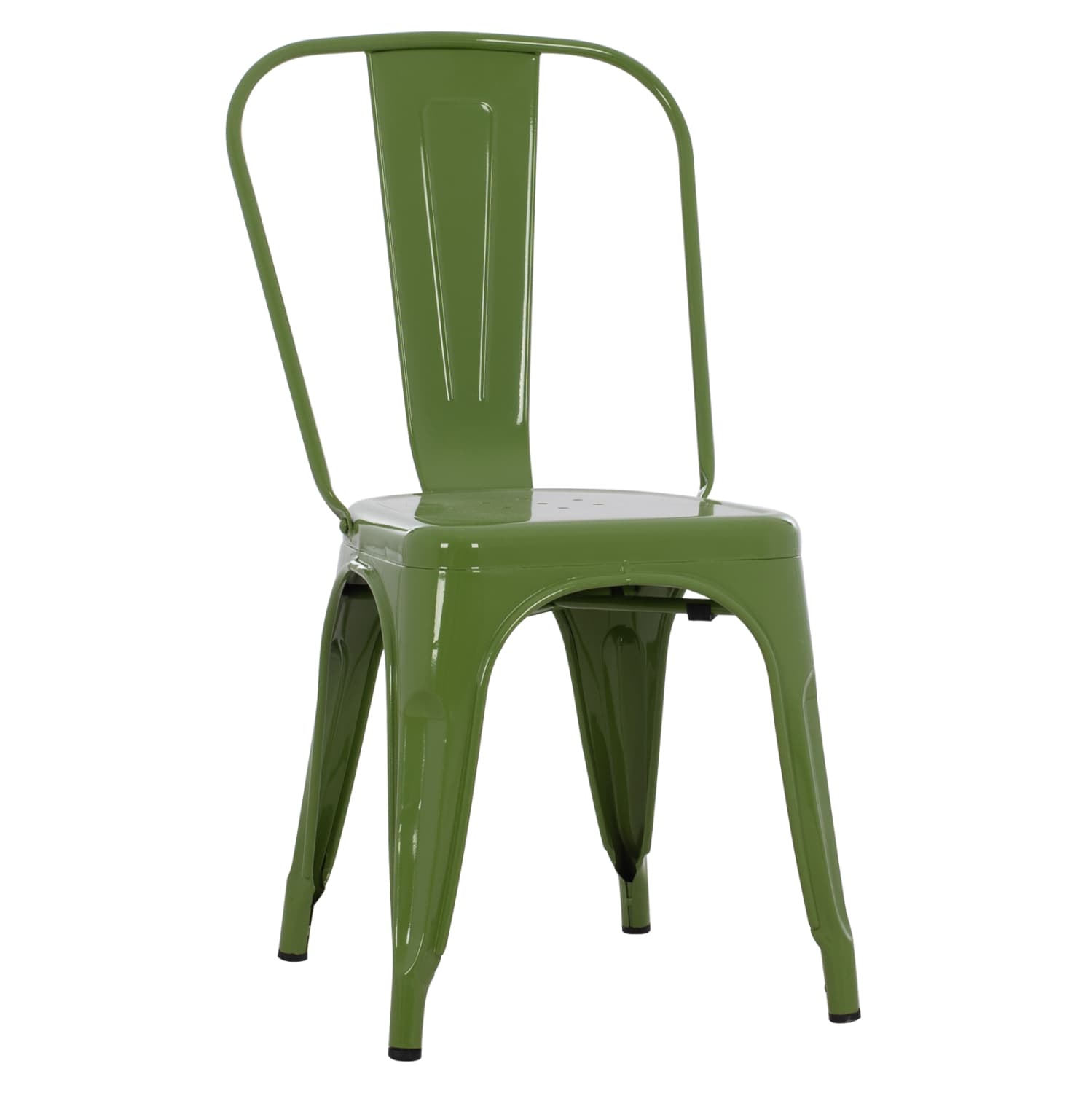 DINING CHAIR MELITA-PRO METAL IN LIGHT OLIVE GREEN 44x47x84.5Hcm.