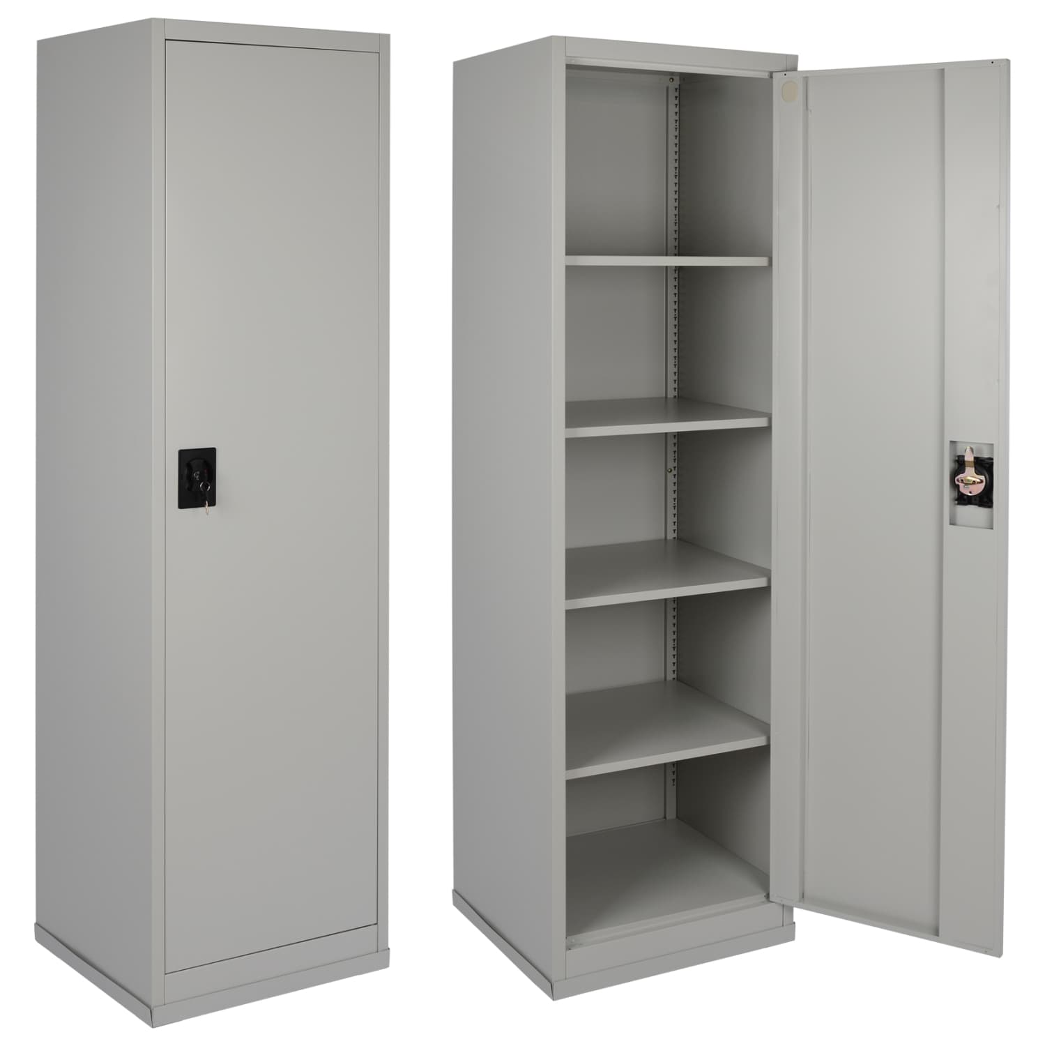 WARDROBE 1-DOOR METALLIC WITH LOCK OVIEDO GREY 50x45x185Hcm.