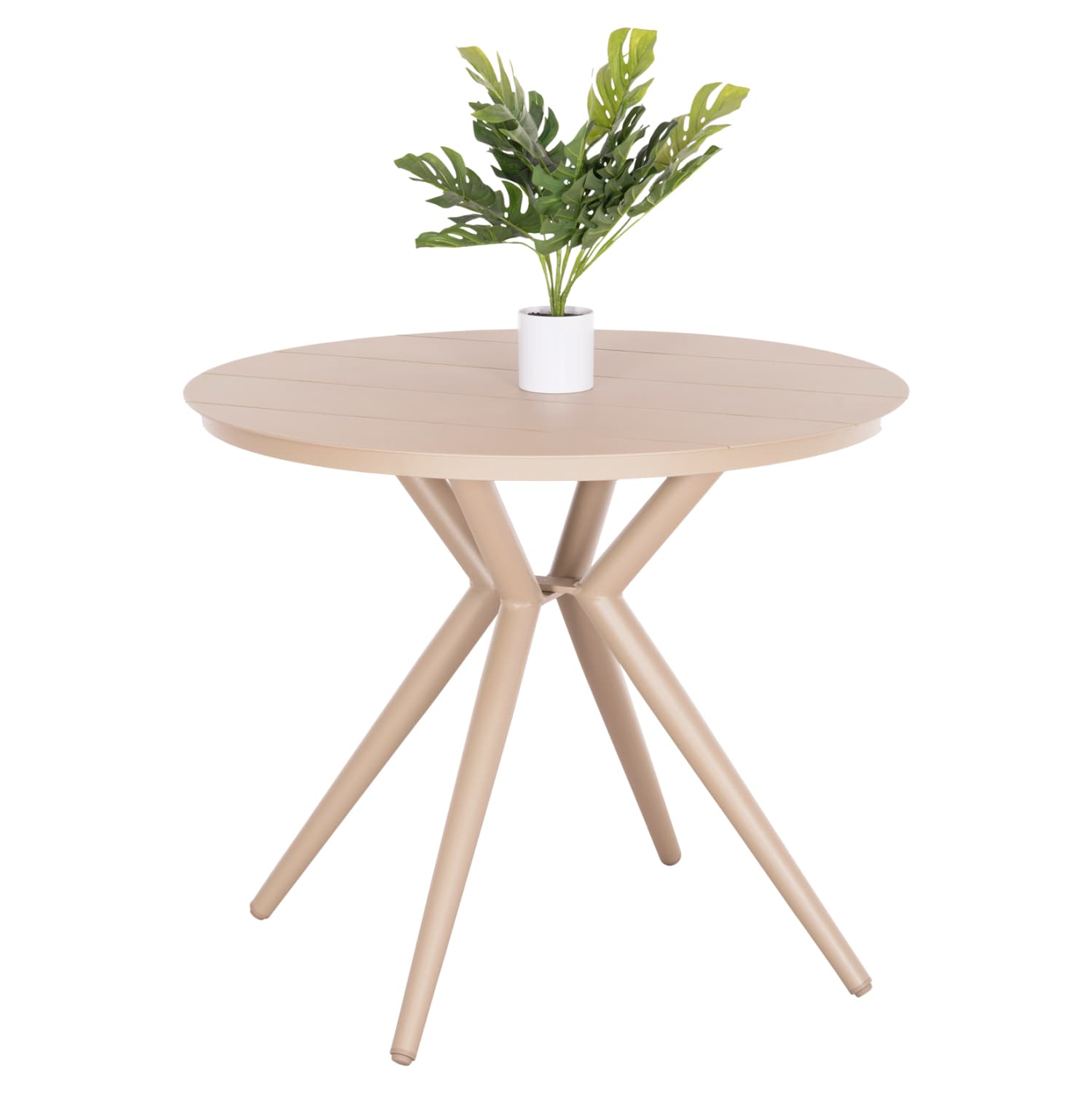 OUTDOOR TABLE ROUND HIGER CAPPUCCINO ALUMINUM Φ90Χ74Hcm.