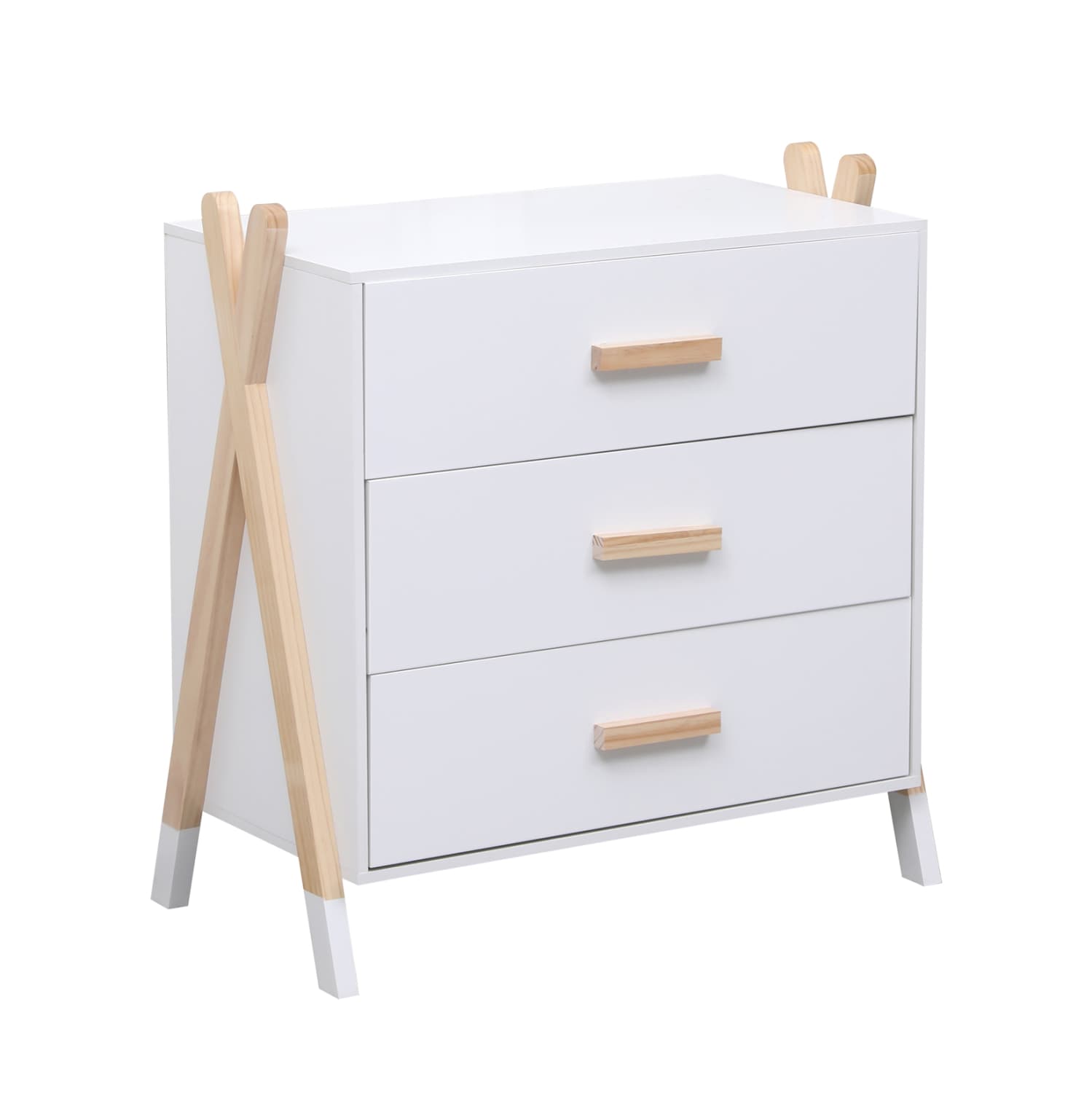 ДЕТСКА КОМОДА PASCHAL МЕЛАМИН-ДРВО ОД БОР 76x40x80.5Hcm.