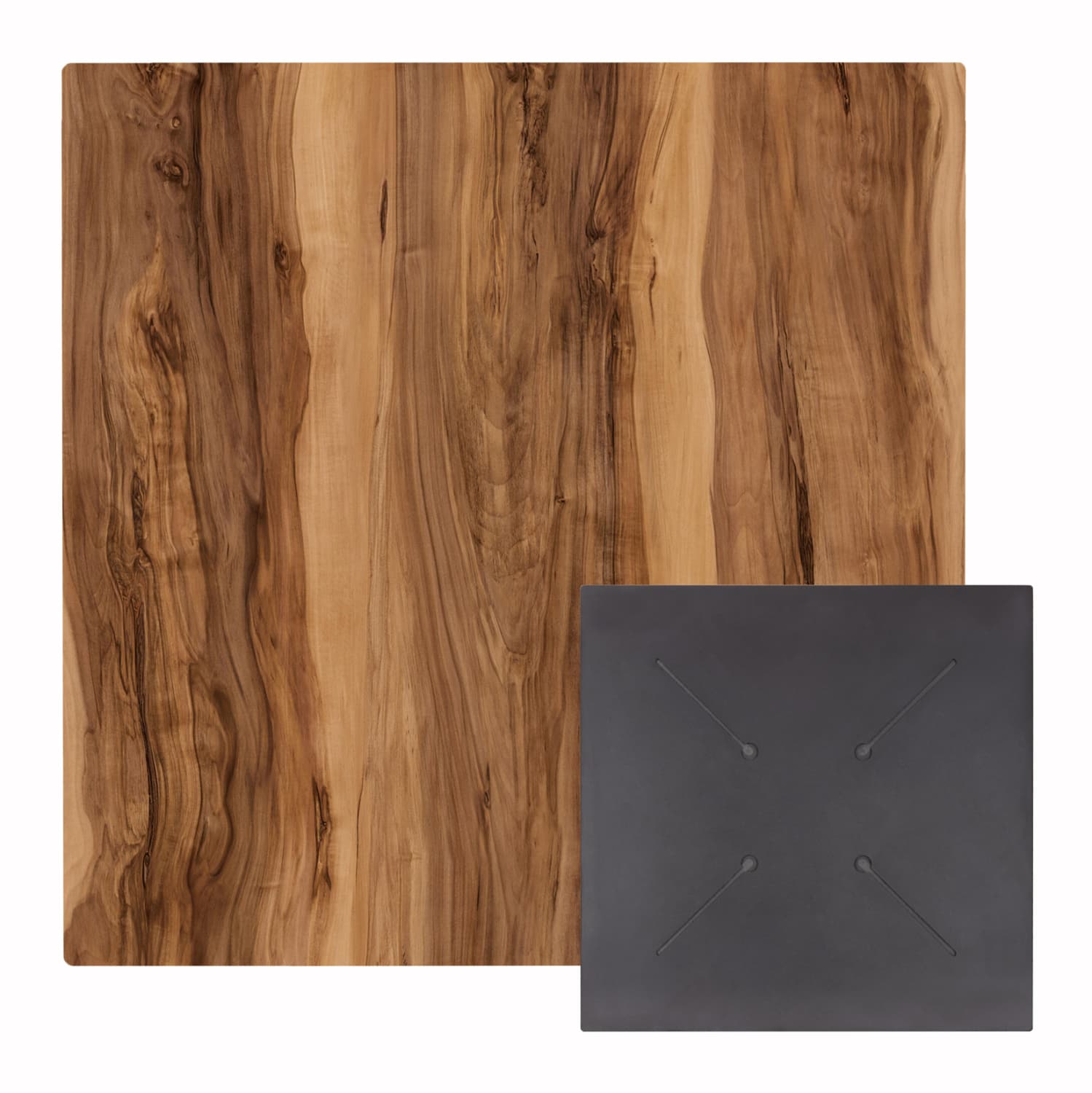 SQUARE HPL TABLETOP INDIAN SHEESHAM 70x70cm.