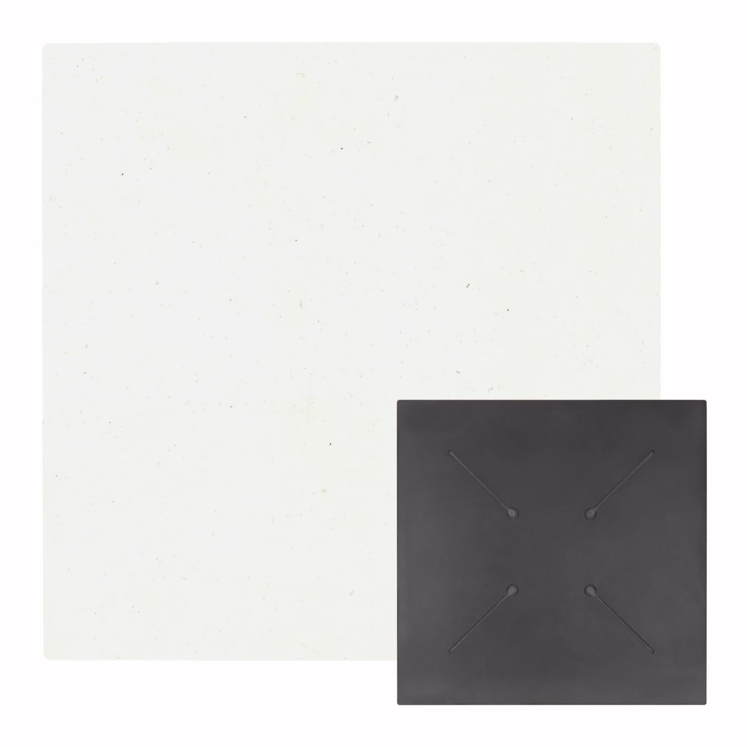 SQUARE HPL TABLETOP WHITE 80x80cm.