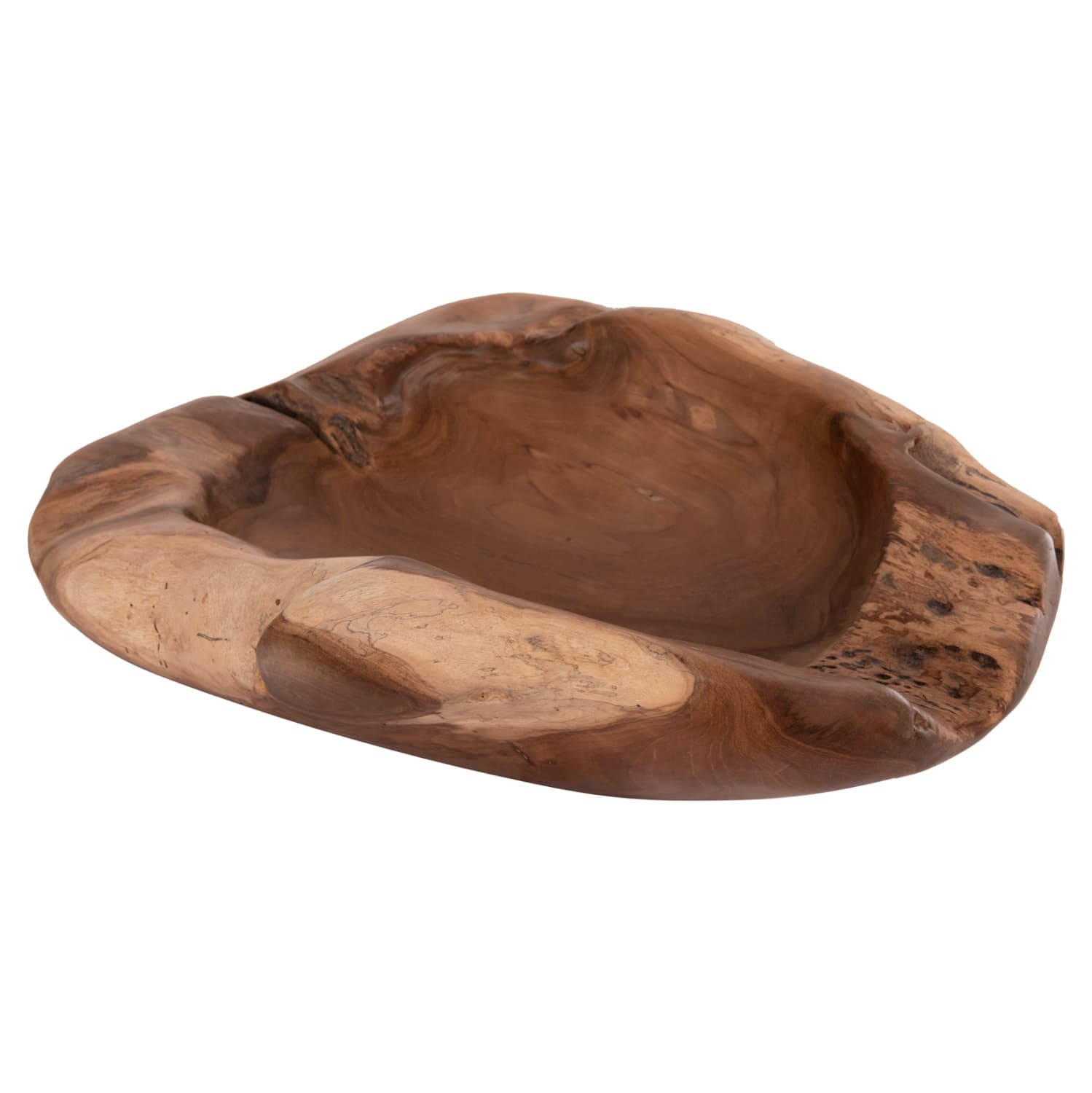 TABLE DECOR BOWL NOKI TEAK WOOD--NATURAL COLOR 60x46x15Hcm.