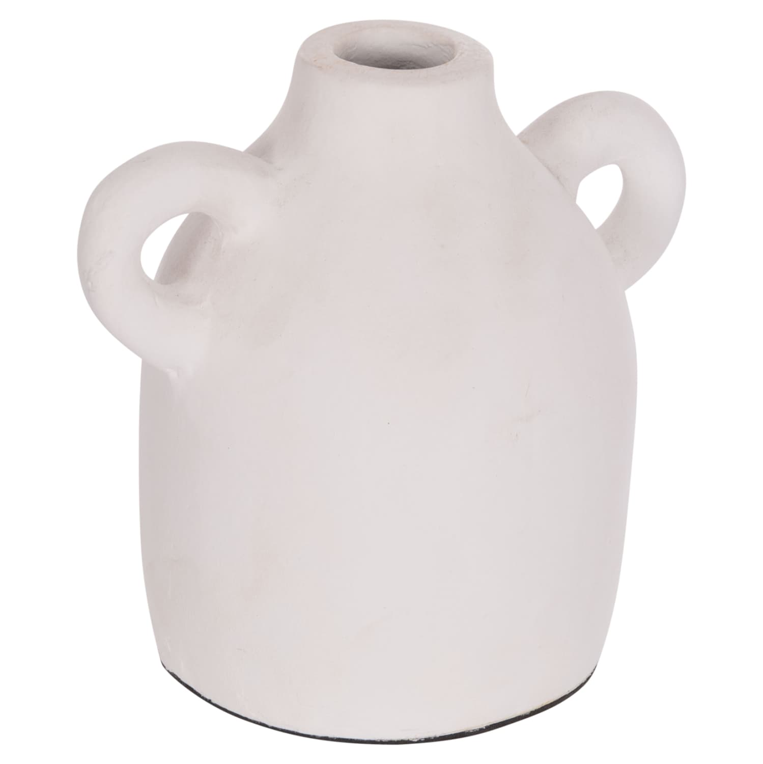 DECORATIVE VASE SERIES CLAYVON TERRACOTTA IN WHITE COLOR 20x12x19Hcm.