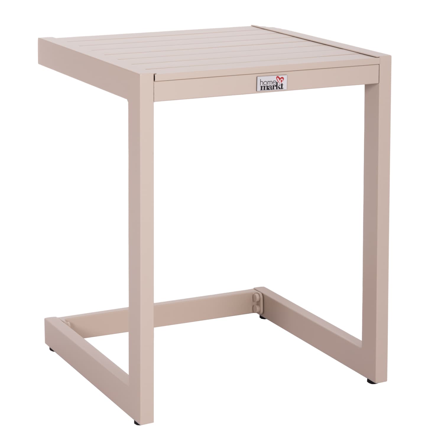 SUNLOUNGER SIDE TABLE BELLING ALUMINUM IN CHAMPAGNE COLOR 42x43x53Hcm.