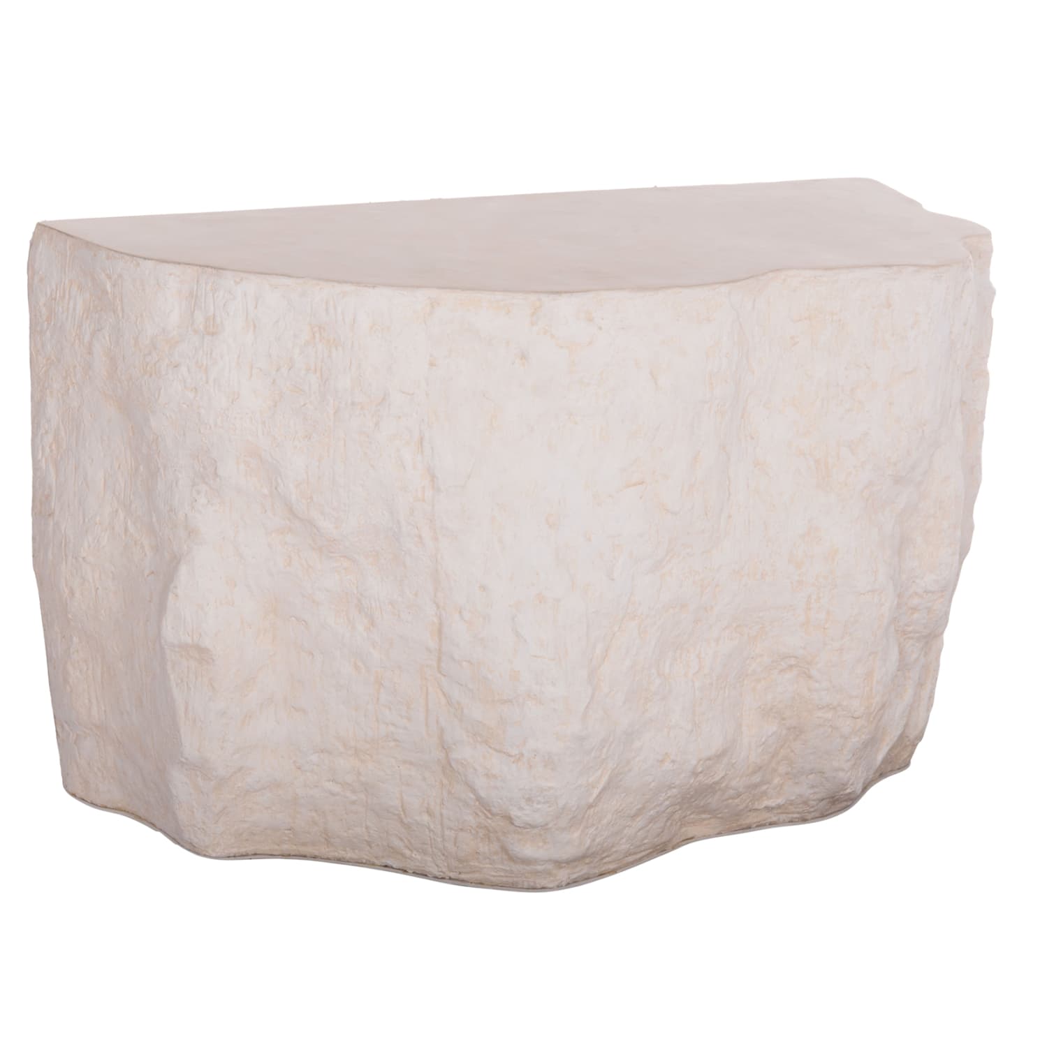 CONSOLE ROCK INTERON FIBER CEMENT IN WHITE--120x50x71Hcm.cm.