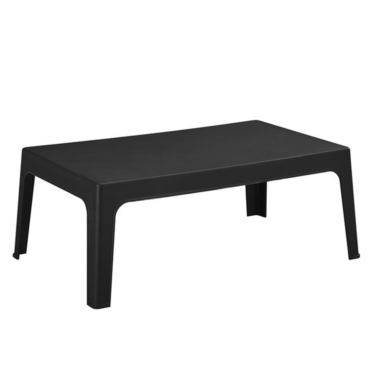 RECTANGULAR COFFEE TABLE SLEEK POLYPROPYLENE IN BLACK 105x64x40Hcm.