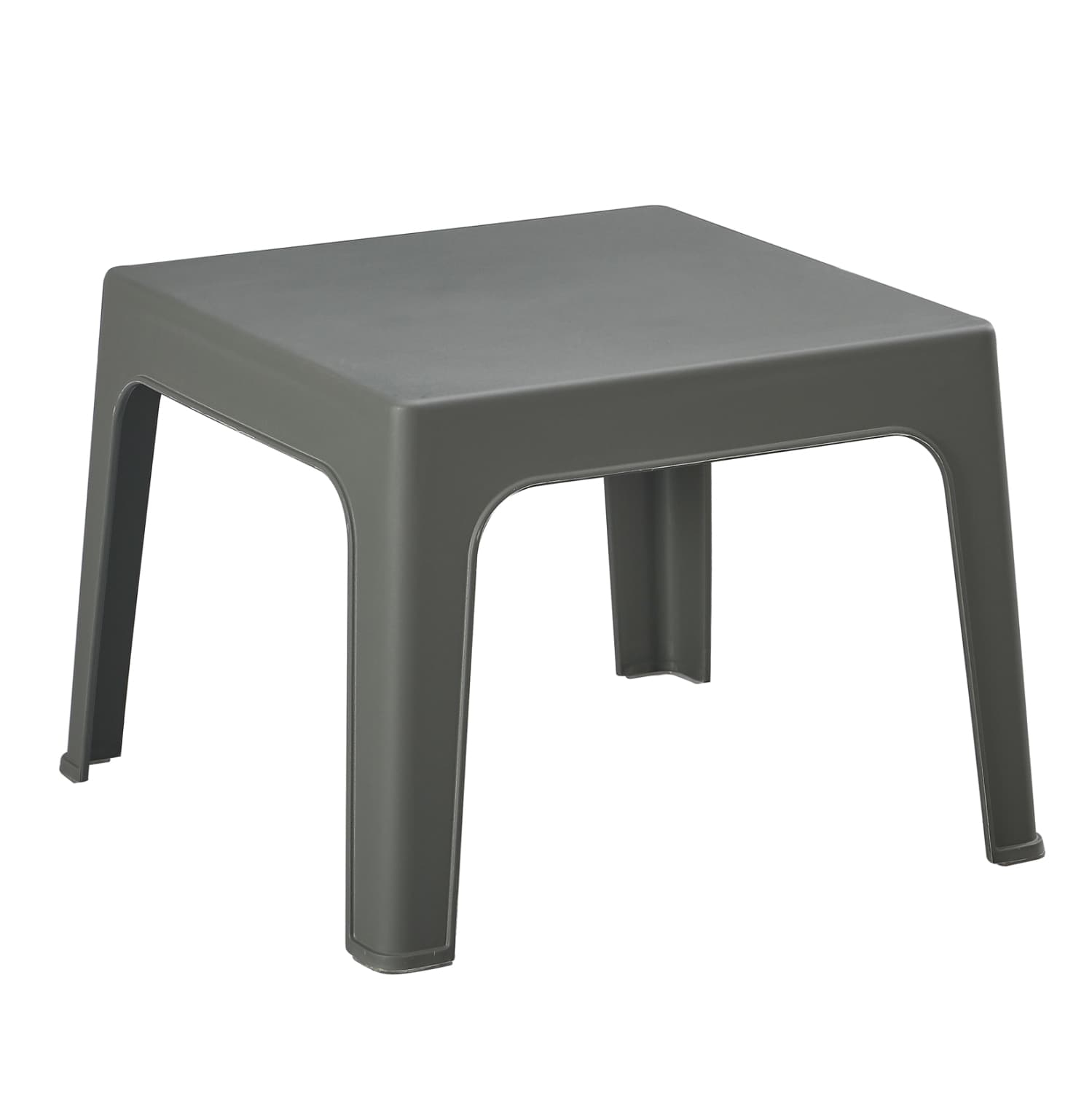 SQUARE COFFEE TABLE SLEEK POLYPROPYLENE IN DARK OLIVE 56x56x40Hcm.