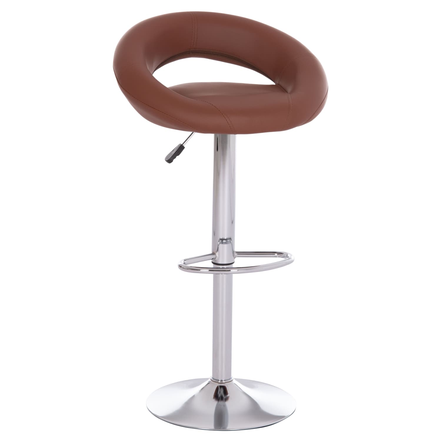 BAR STOOL SWIVEL REA WITH SUSPENSION-BROWN PU 54x47x96Hcm.