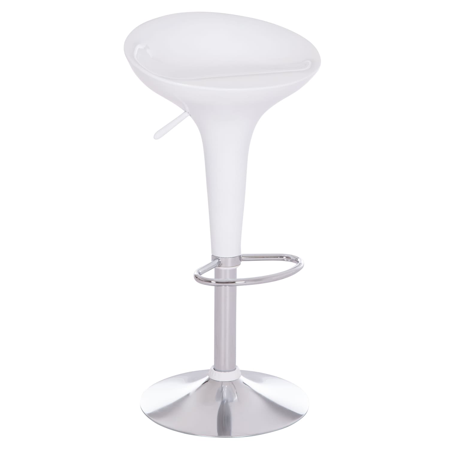 BAR STOOL SWIVEL DAISY ABS IN WHITE--SUSPENSION 44x38x85Hcm.