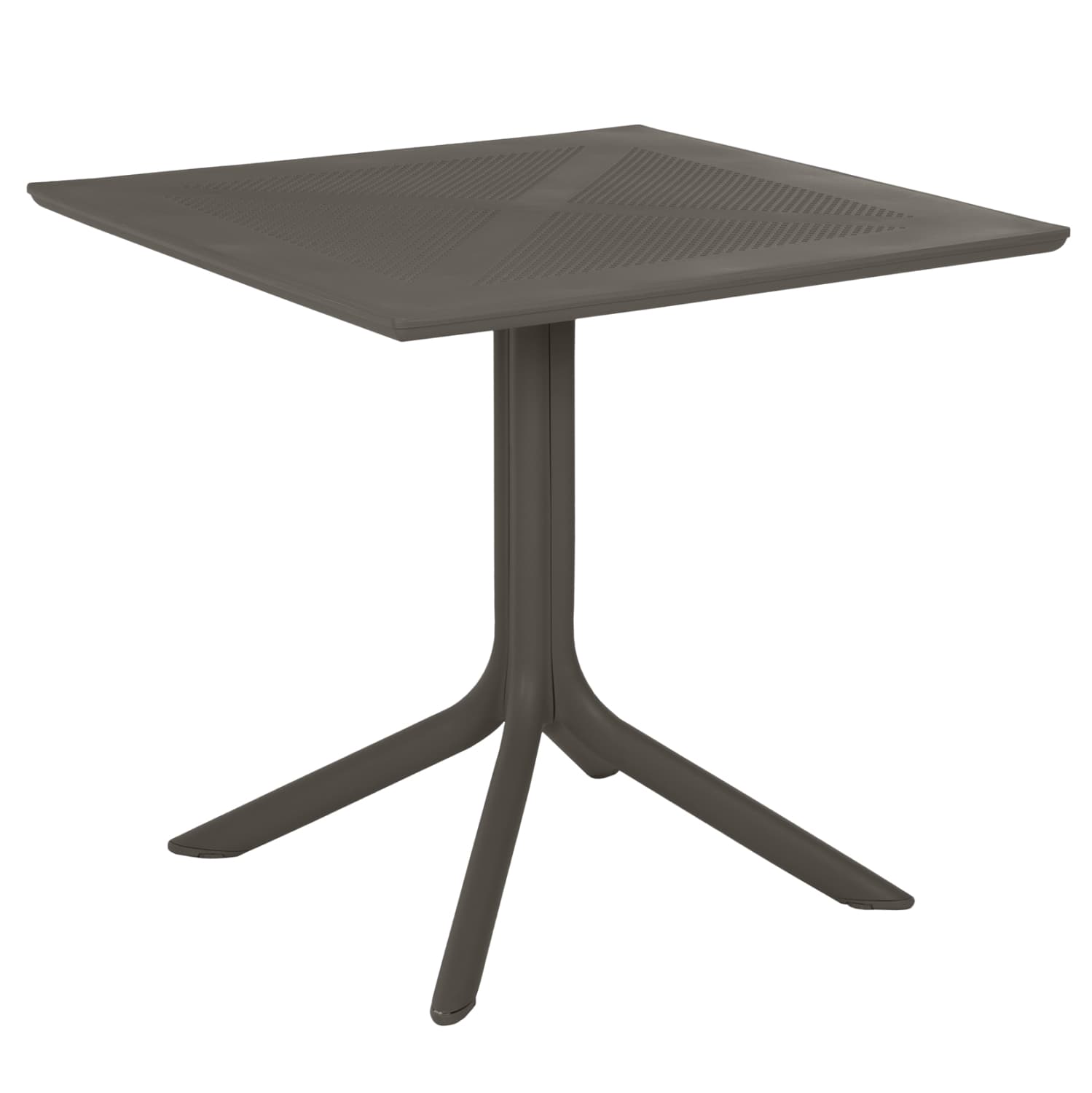 OUTDOOR POLYPROPYLENE SQUARE TABLE LUNAR DARK OLIVE 80x80x75Hcm.
