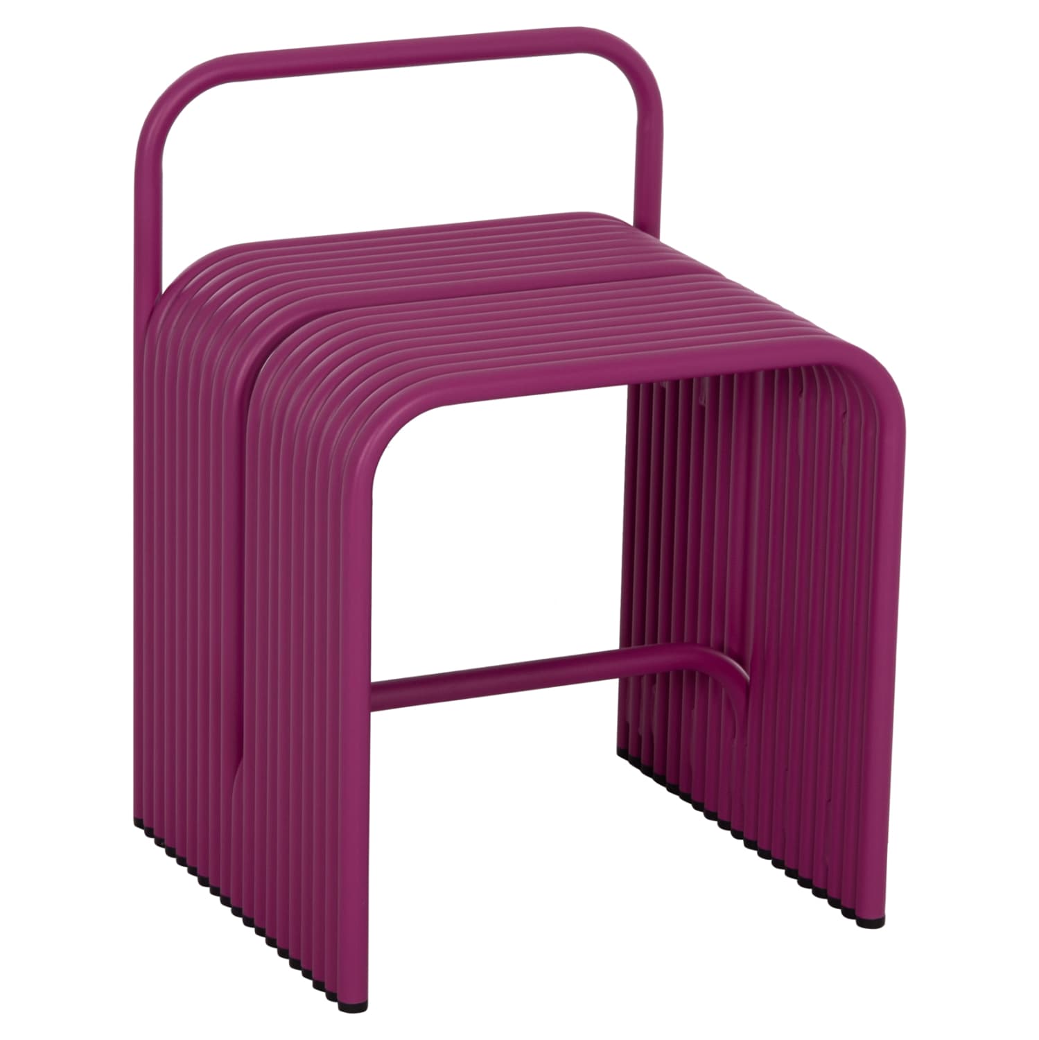 STOOL SERIES INTREPID ALUMINUM IN PURPLE COLOR 40x38x55Hcm.
