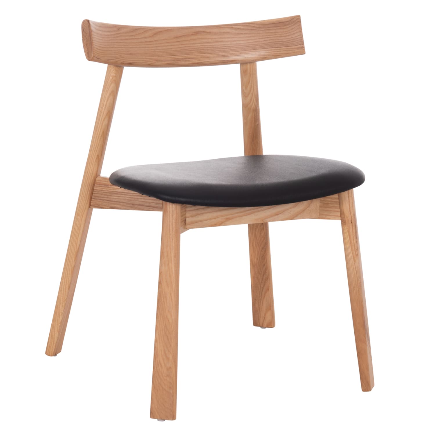DINING CHAIR SEKAN RUBBERWOOD-BLACK PU 60x54x72Hcm.