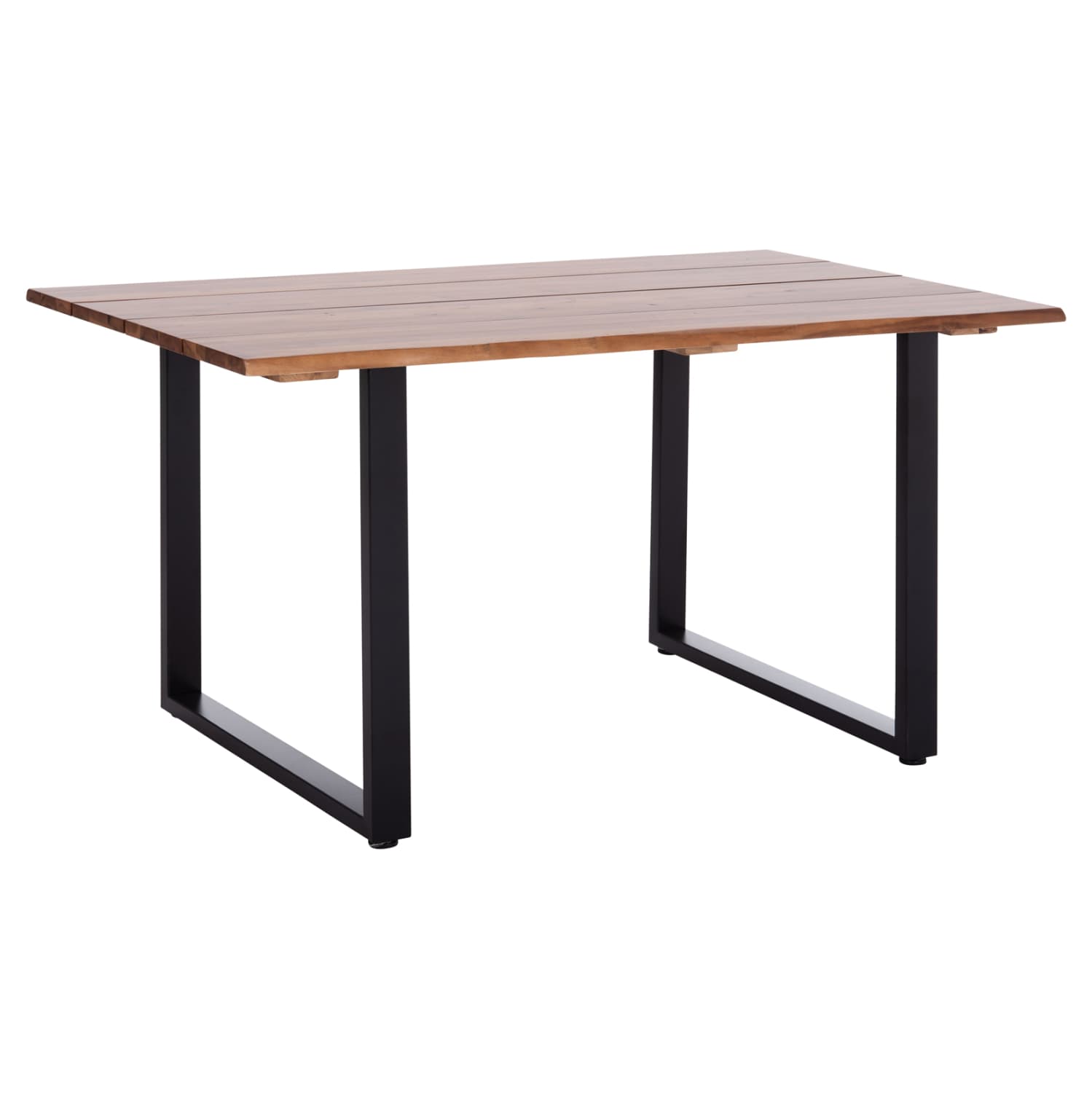 OUTDOOR DINING TABLE FRIGGO ACACIA WOOD 2.6cm thick--METAL LEGS 140x80x76Hcm