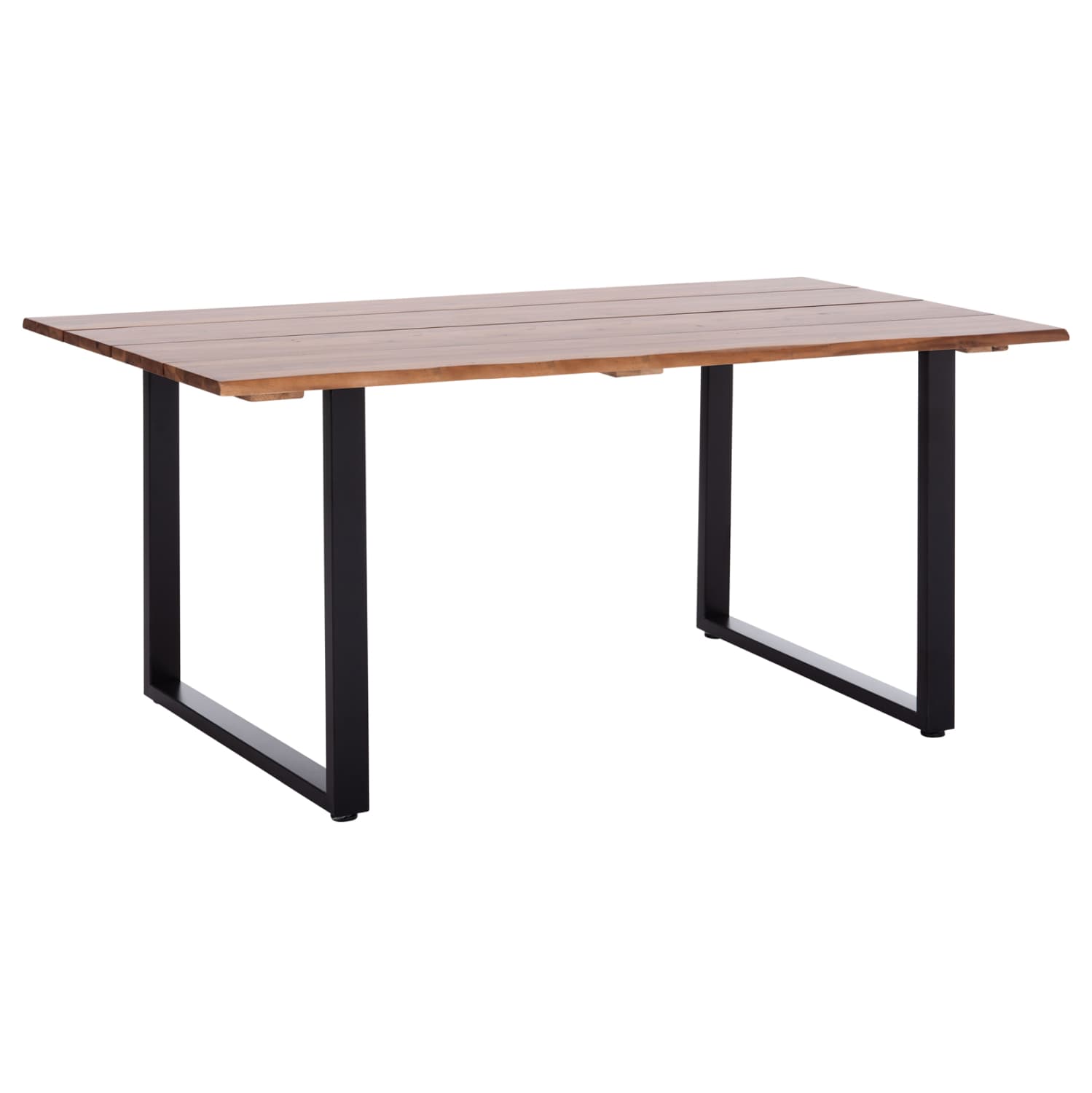 OUTDOOR DINING TABLE FRIGGO ACACIA WOOD 2.6cm thick--METAL LEGS 160x80x76Hcm
