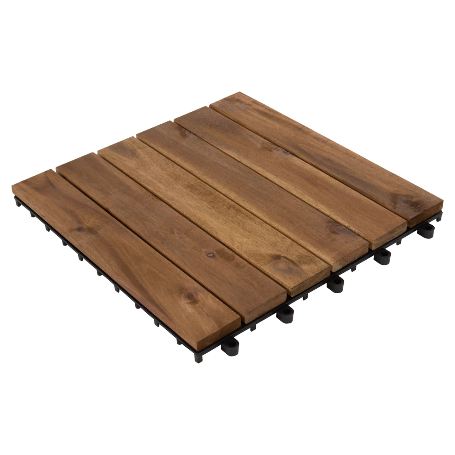 SET 10PCS SOLID ACACIA WOOD GROUND TILES - 30x30x2.4Hcm.