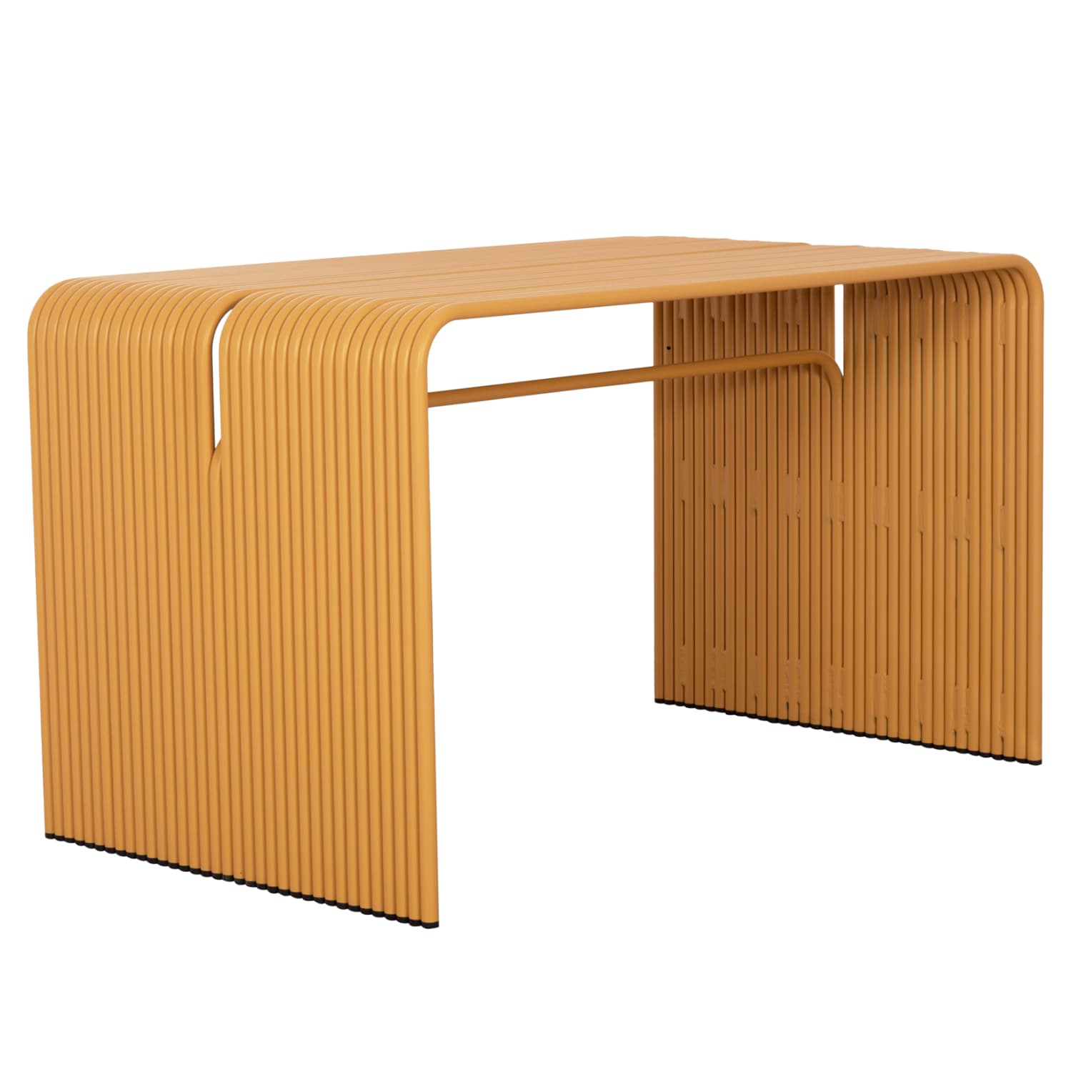DINING TABLE SERIES INTREPID ALUMINUM IN MUSTARD YELLOW 120x70x70.5Hcm.