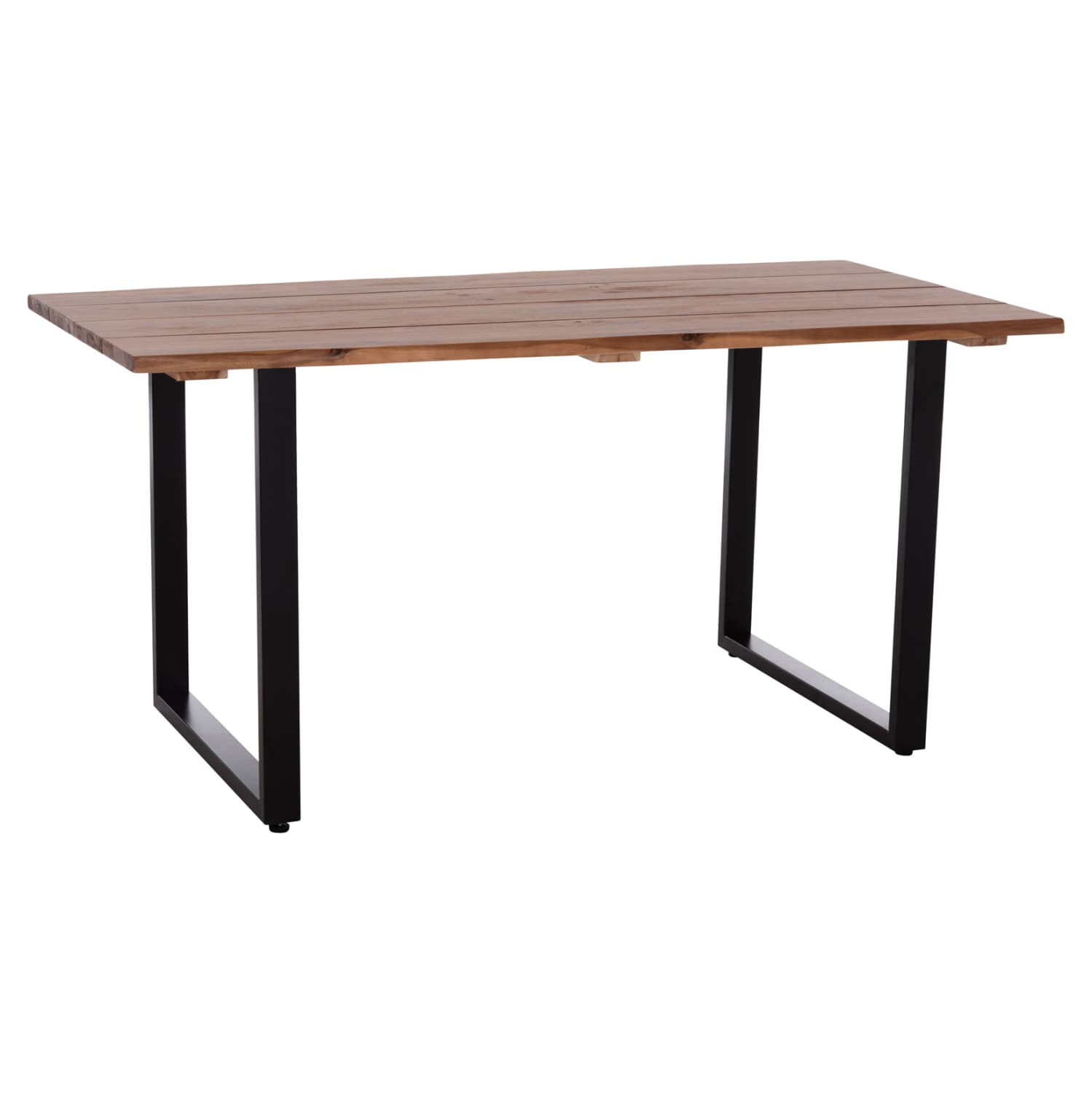 OUTDOOR DINING TABLE FRIGGO ACACIA WOOD 2.6cm thick--METAL LEGS 160x80x76Hcm