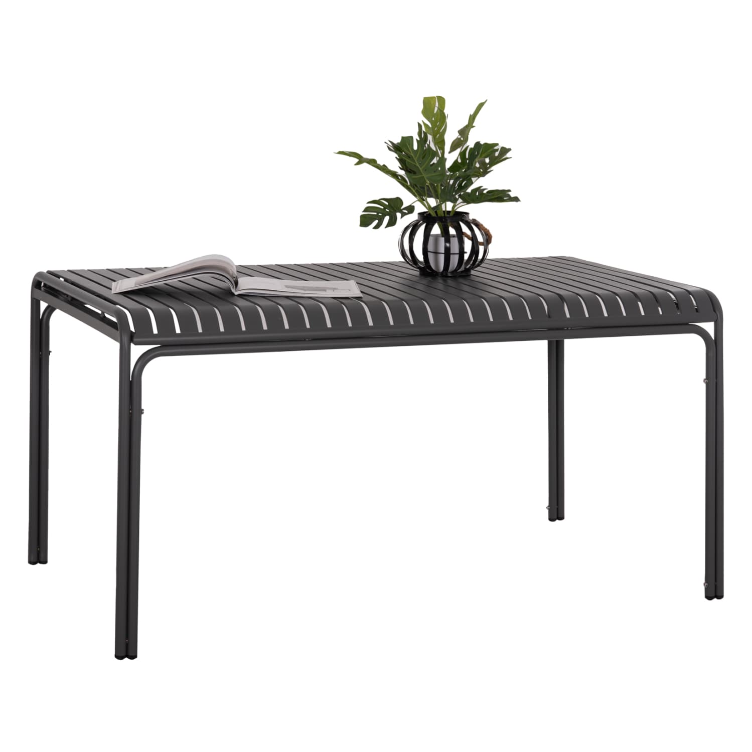 OUTDOOR ALUMINUM TABLE RACHEL GREY COLOR 150x80x75Hcm.