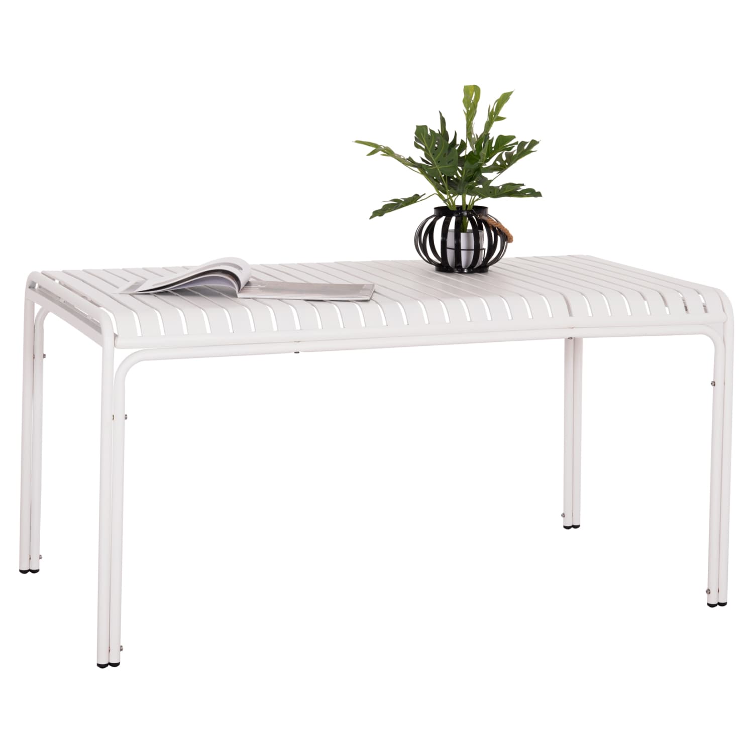 OUTDOOR ALUMINUM TABLE RACHEL WHITE COLOR 150x80x75Hcm.