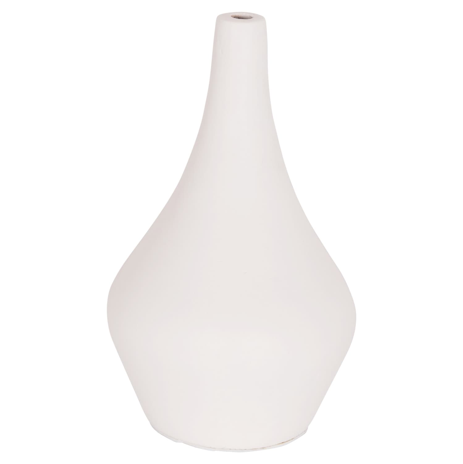 TABLE DECORATIVE VASE DENI FIBER CEMENT IN WHITE--Φ15x27Hcm.