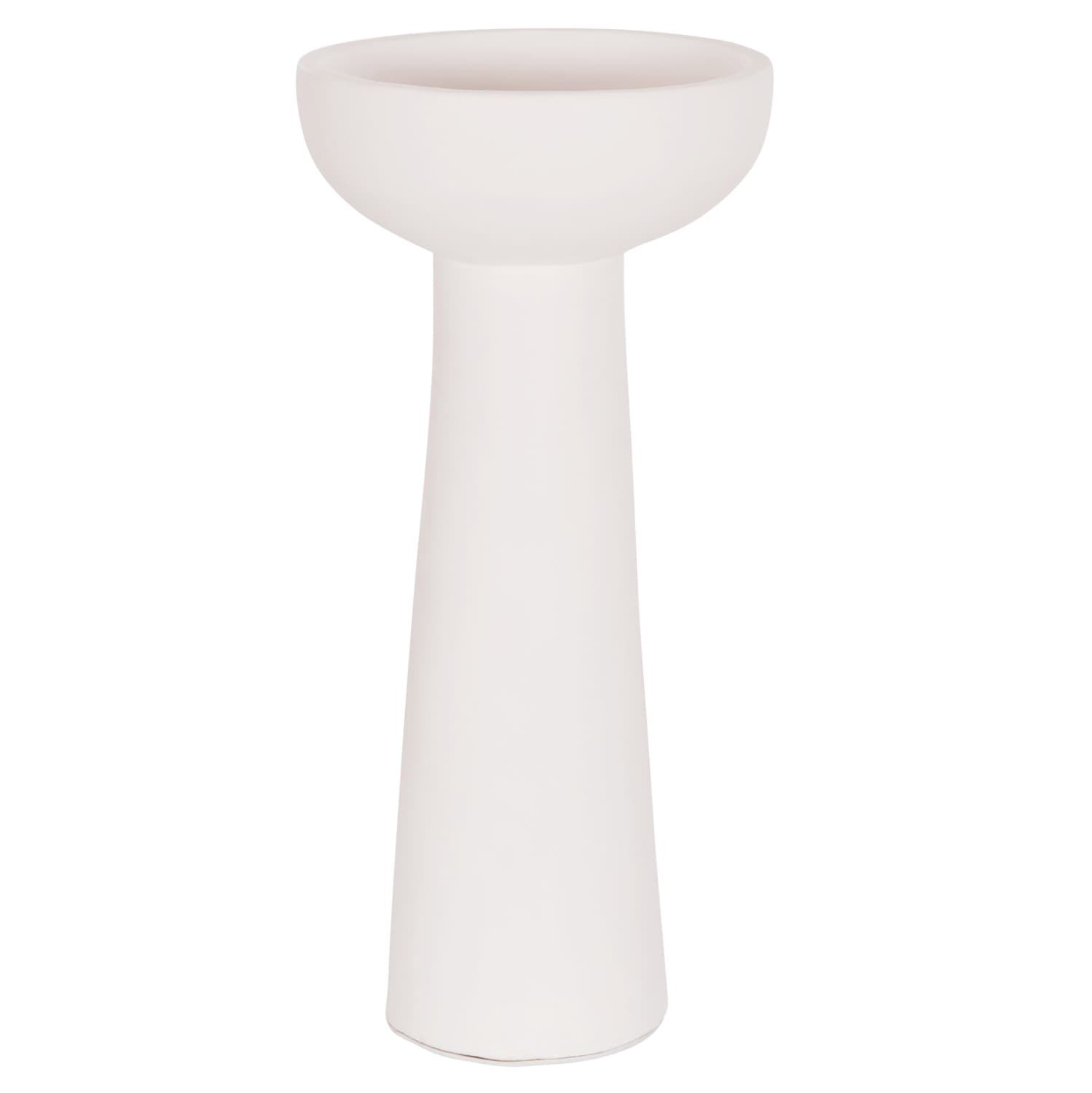 TABLE DECORATIVE VASE LEKKAN TERRACOTA IN WHITE--Φ18x38Hcm.