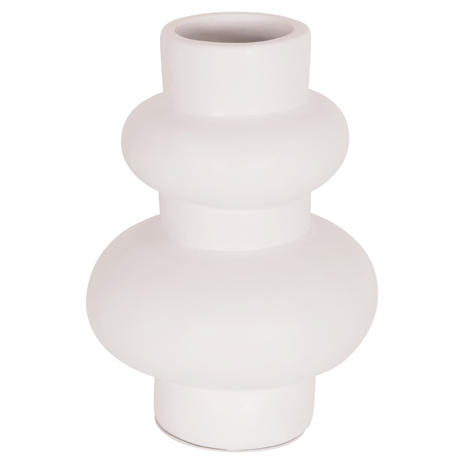 TABLE DECORATIVE VASE LEMA TERRACOTA IN WHITE--Φ22x29Hcm.