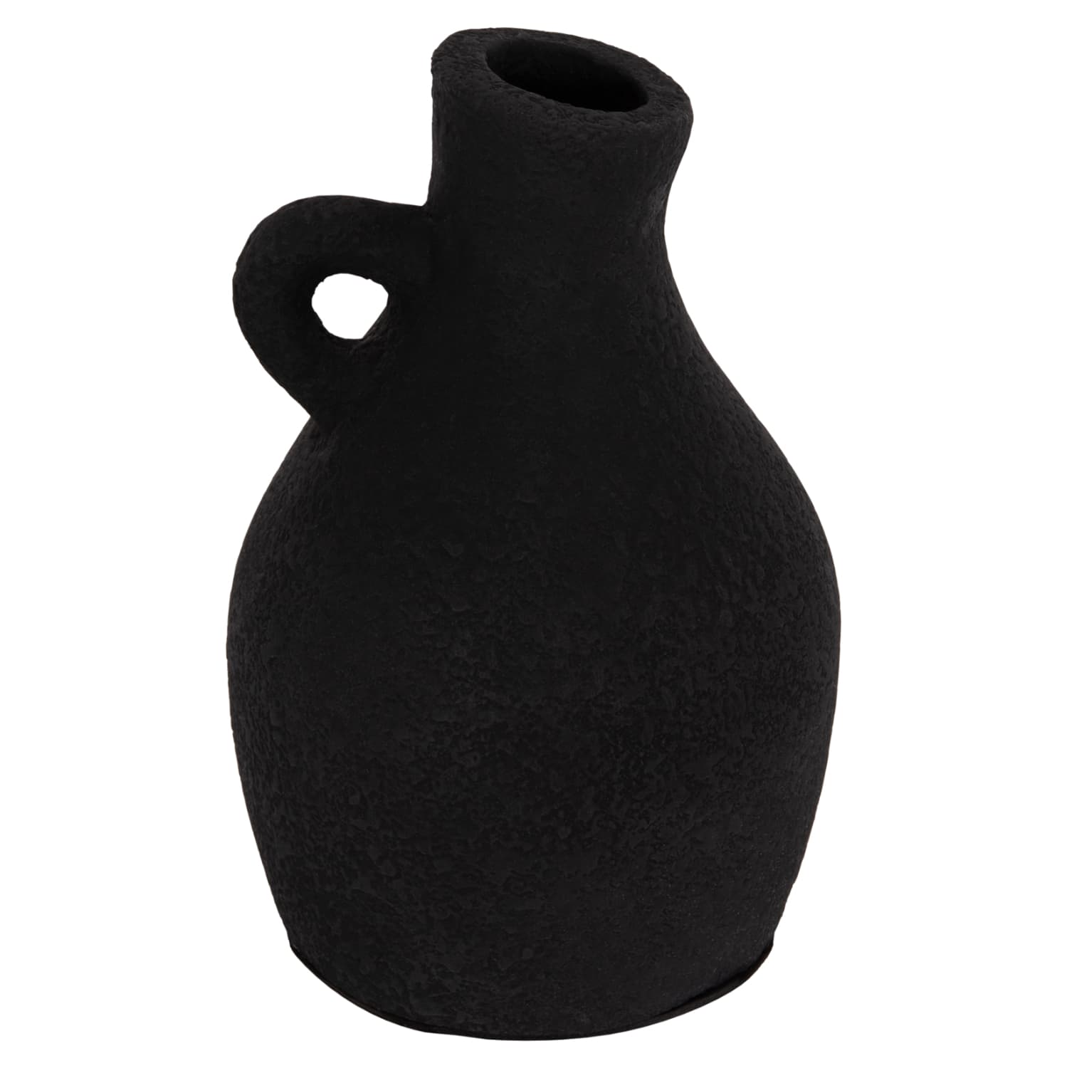 TABLE DECORATIVE VASE DECANT TERRACOTA IN BLACK--Φ14x21Hcm.