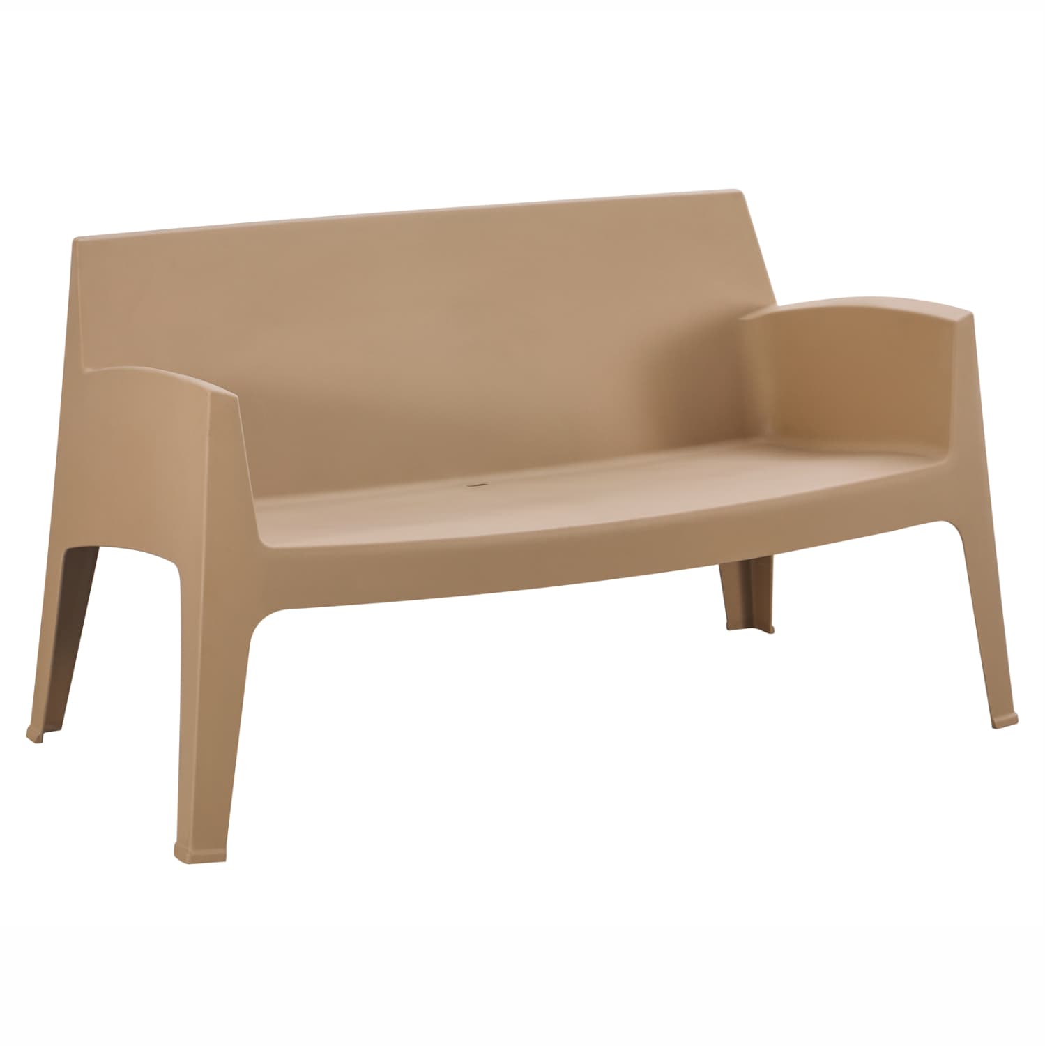 POLYPROPYLENE 2-SEATER SOFA SLEEK CAPPUCCINO COLOR 133x68x73Hcm.