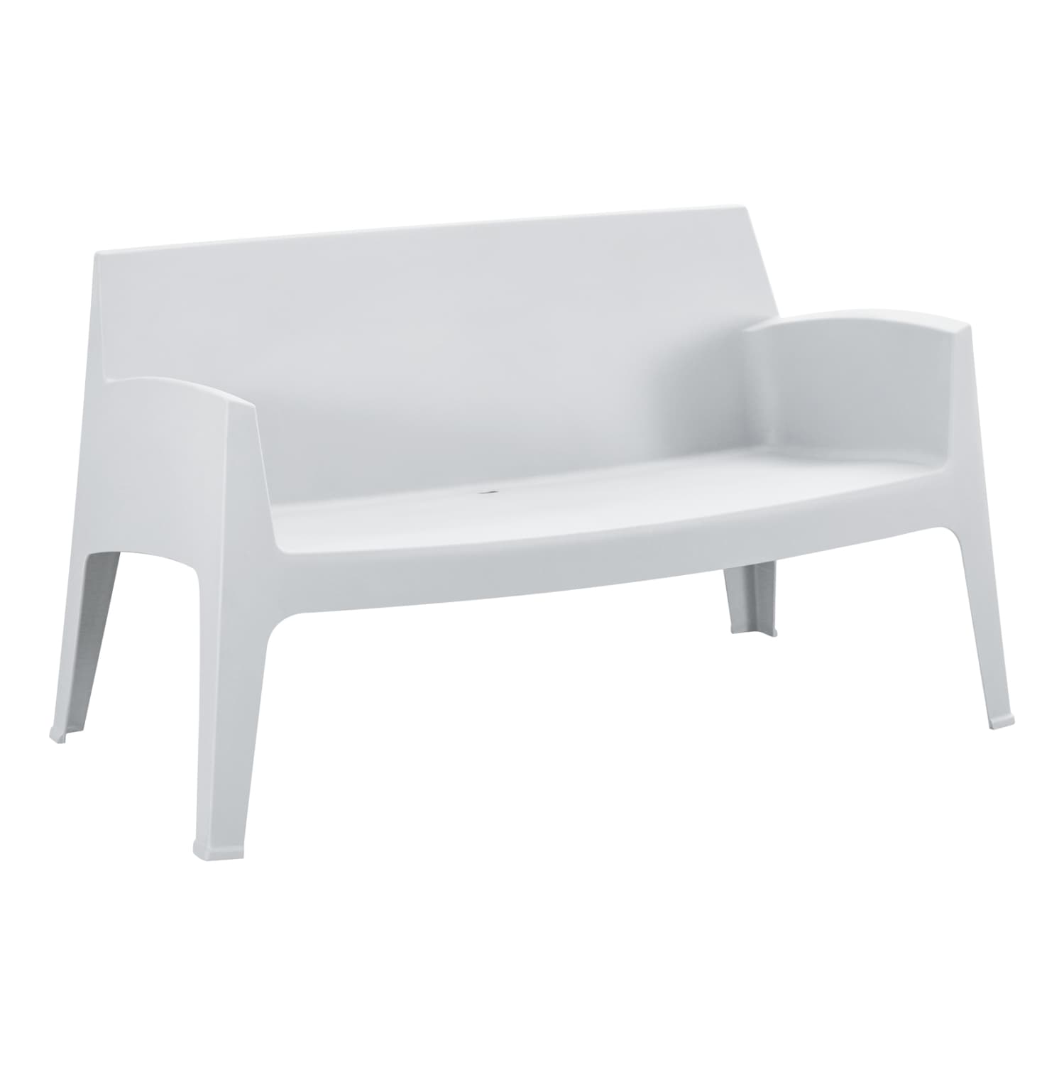POLYPROPYLENE 2-SEATER SOFA SLEEK WHITE COLOR 133x68x73Hcm.