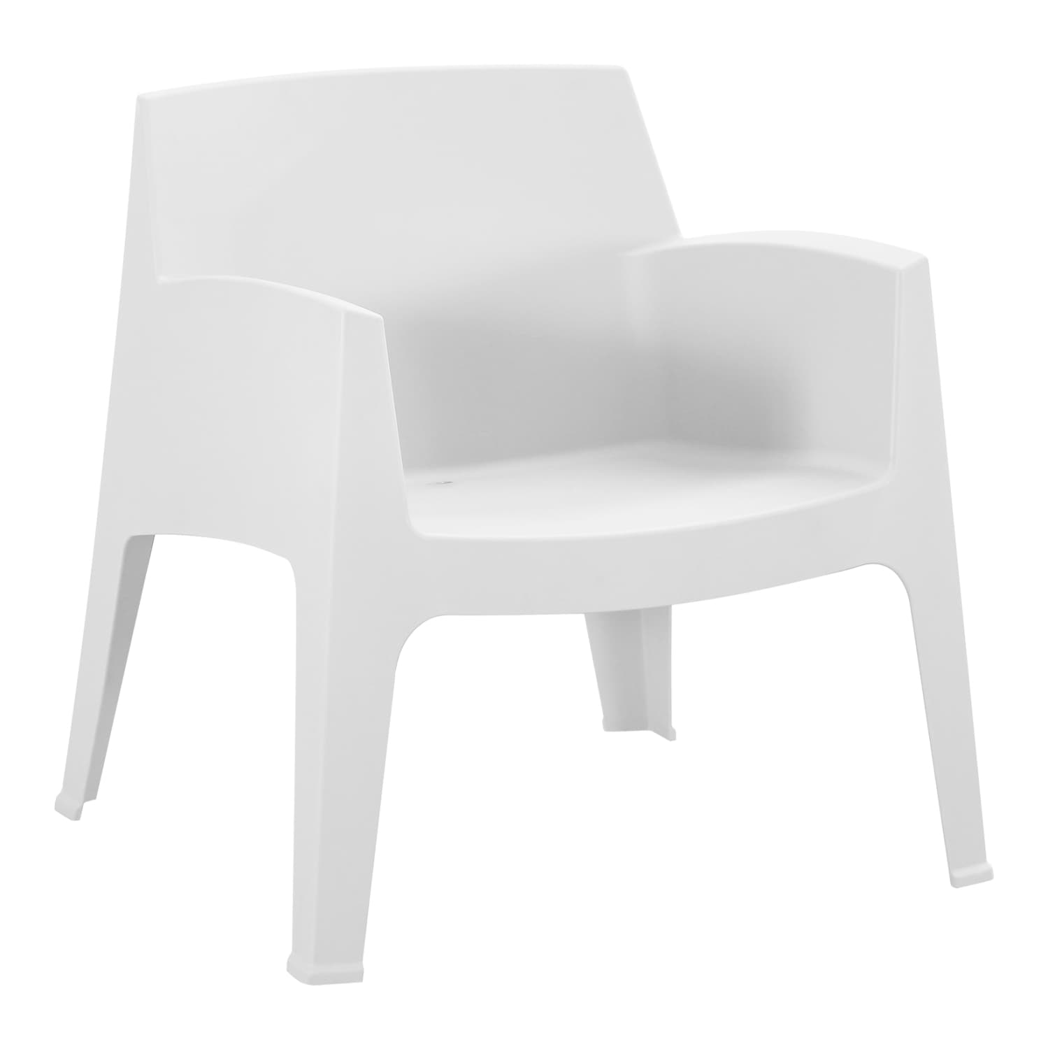 ФОТЕЉА ОД ПОЛИПРОПИЛЕН ЗА ЛОУНЏ SLEEK БЕЛА 62x68x73Hcm.