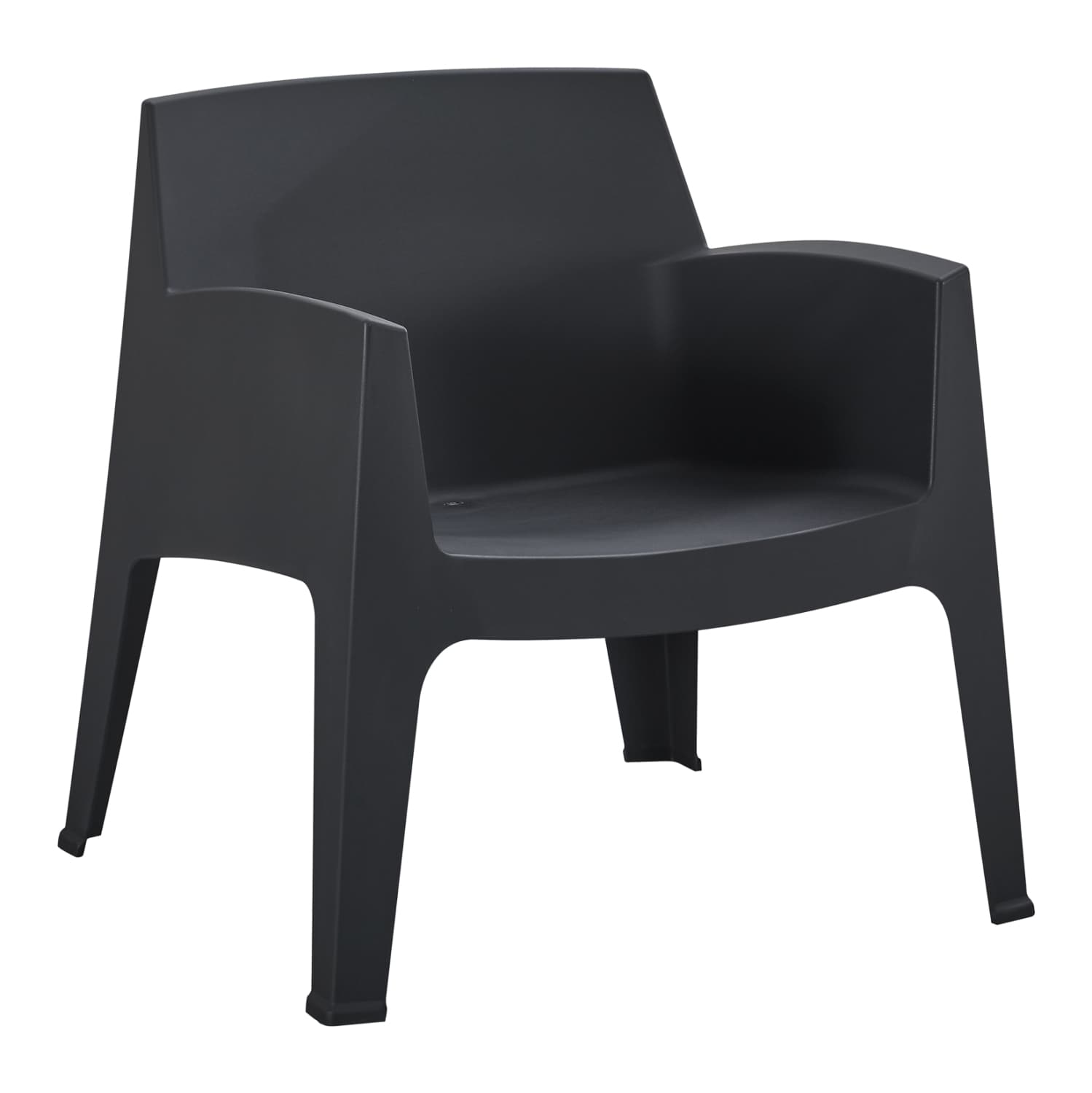 ПОЛИПРОПИЛЕНСКА ФОТЕЛЈА ЗА ОДМОР SLEEK ЦРНА 62x68x73Hcm.