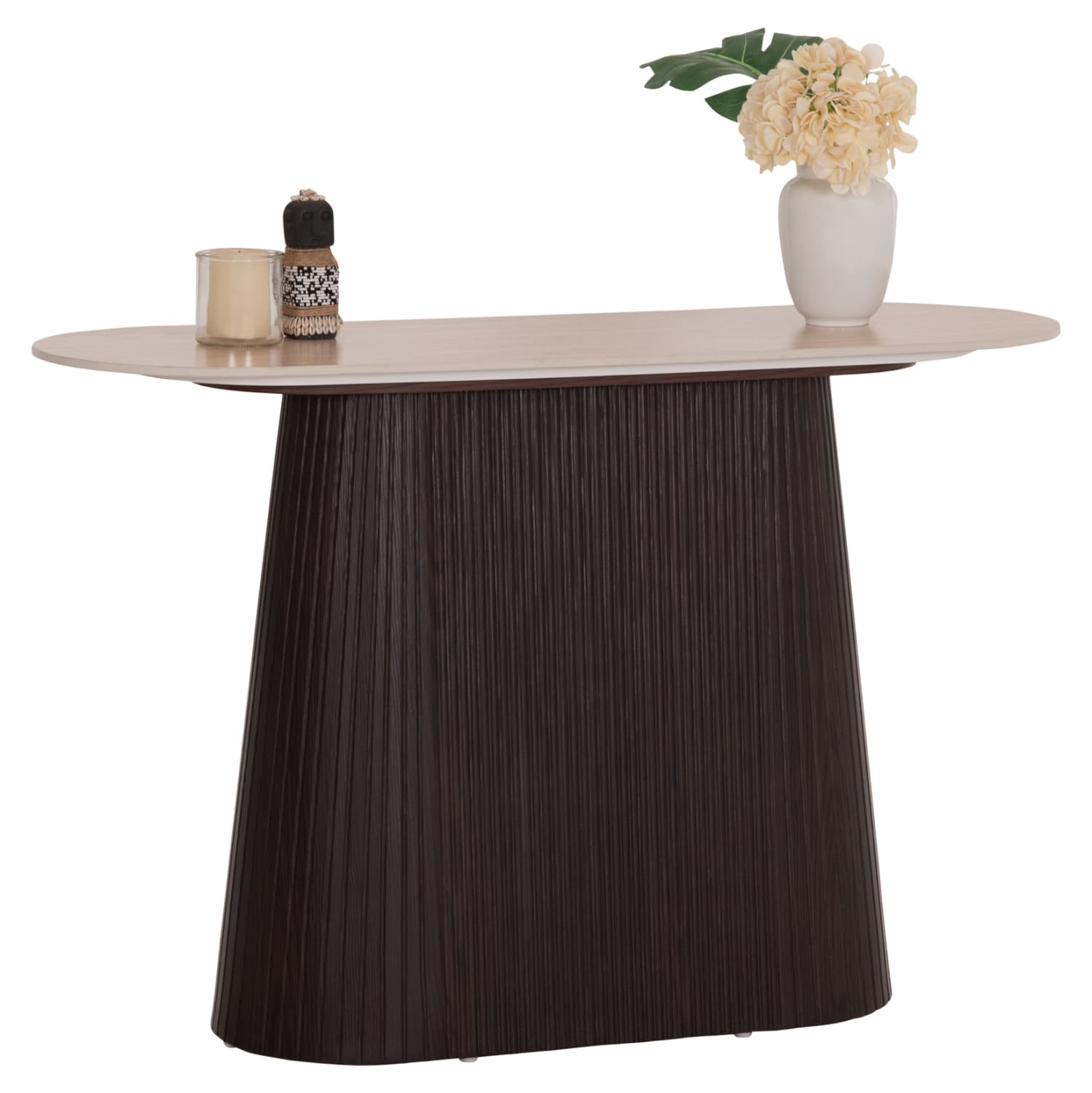 CONSOLE CATER CERAMIC TOP WITH TRAVERTINE STONE LOOK--MDF BASE 120x40x78Hcm.