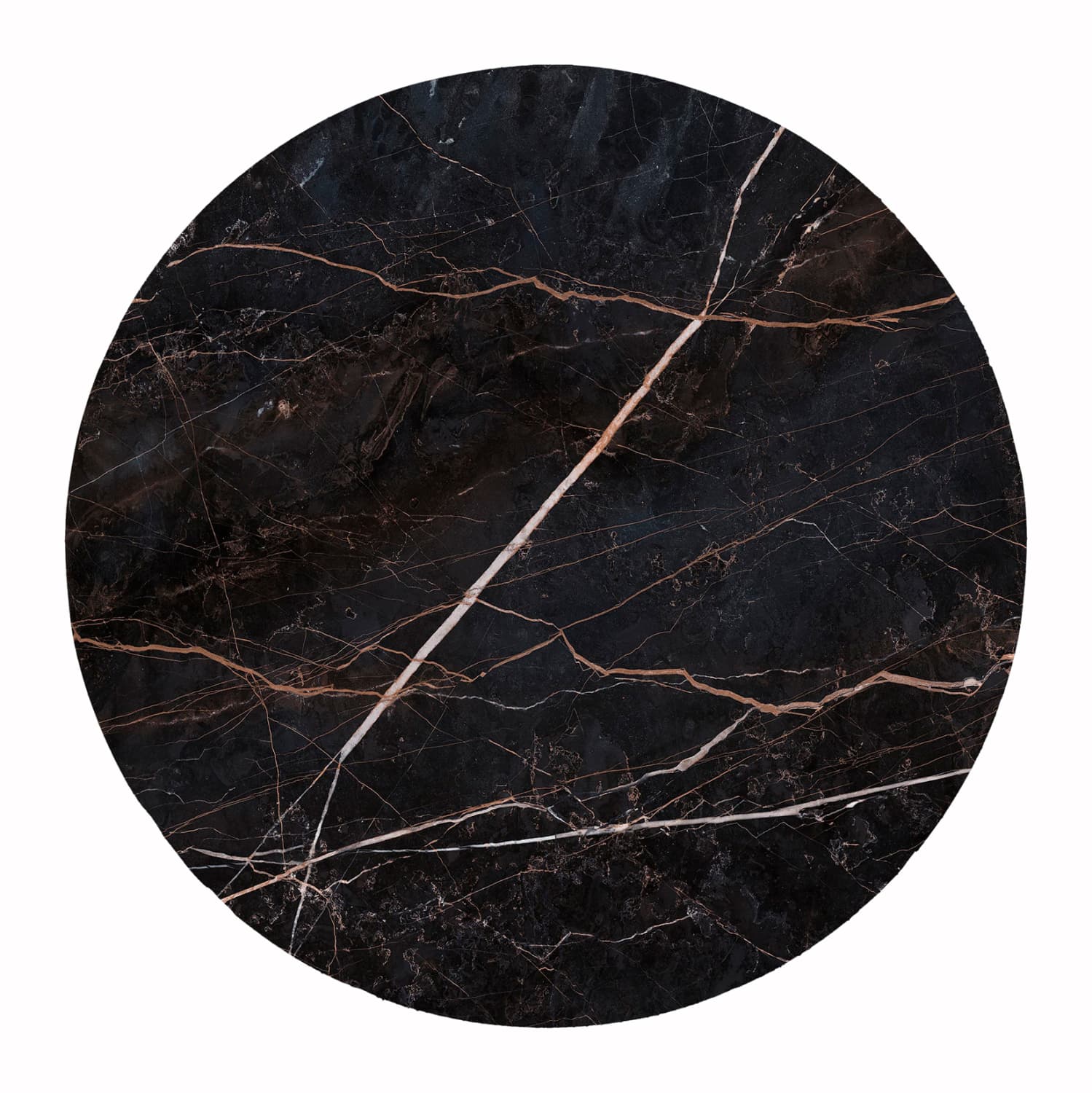 HPL TABLETOP ROUND IN BLACK MARBLE Φ120cm.