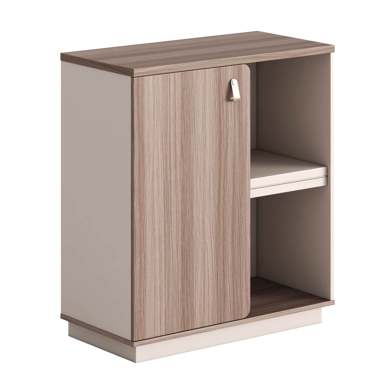 ШКАФ/ПОЛИЦА ЗА КНИГИ СЕРИЈА SUPERON МЕЛАМИН ВО БЕЖ И БОЈА НА ПРИРОДНО ДРВО 80x40x90Hcm