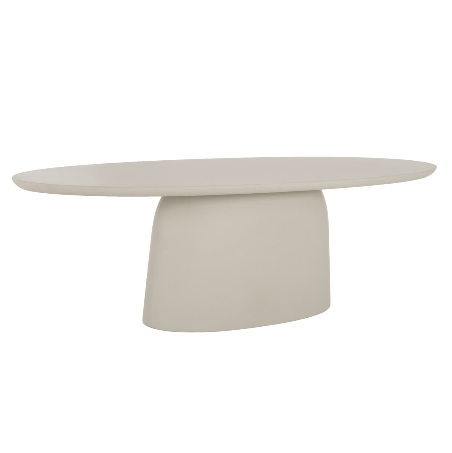 DINING TABLE OVAL BRECCAN BEIGE FIBER CEMENT 200x100x75Hcm