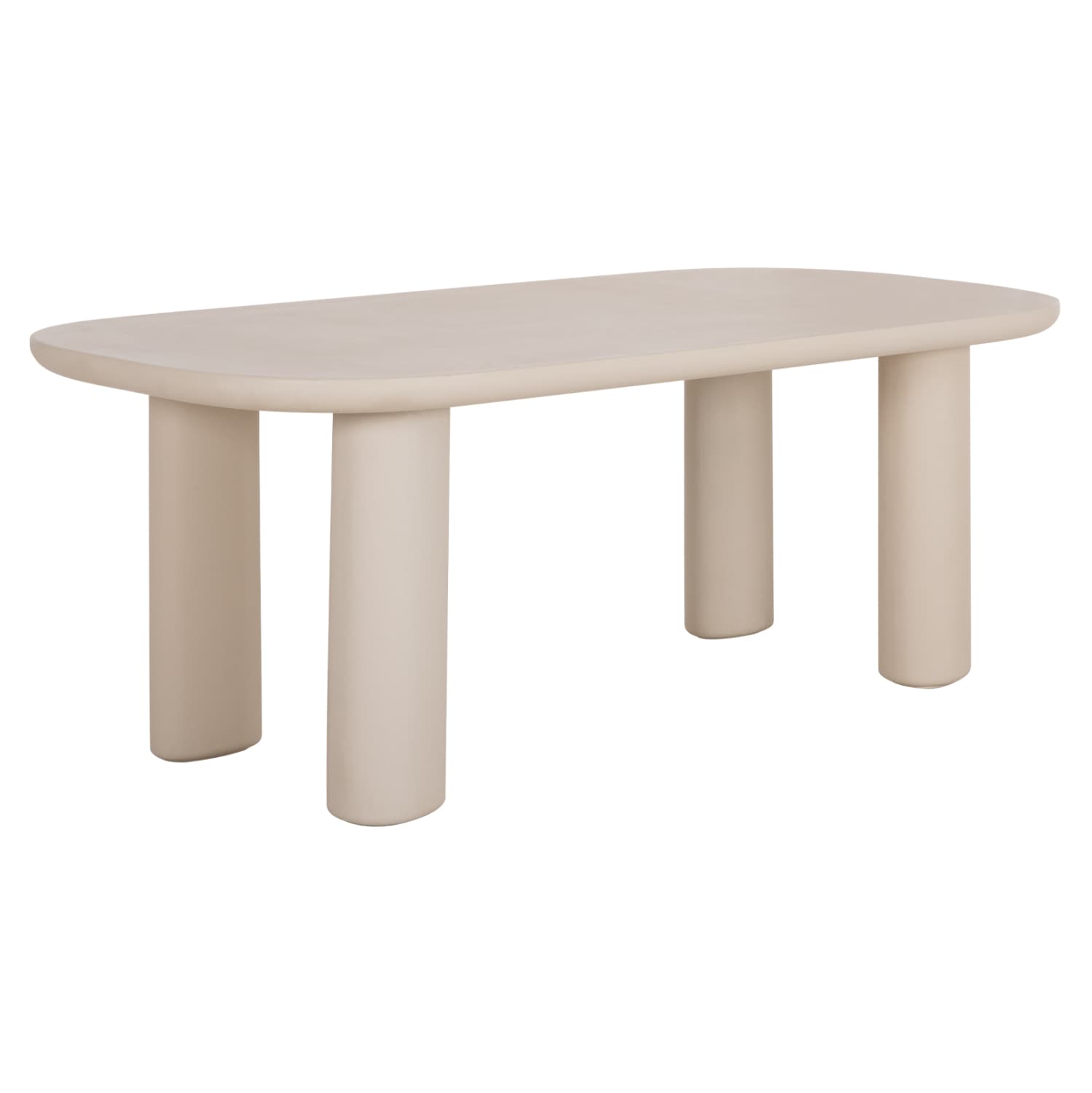 DINING TABLE KIORA BEIGE FIBER CEMENT 200x100x76Hcm.